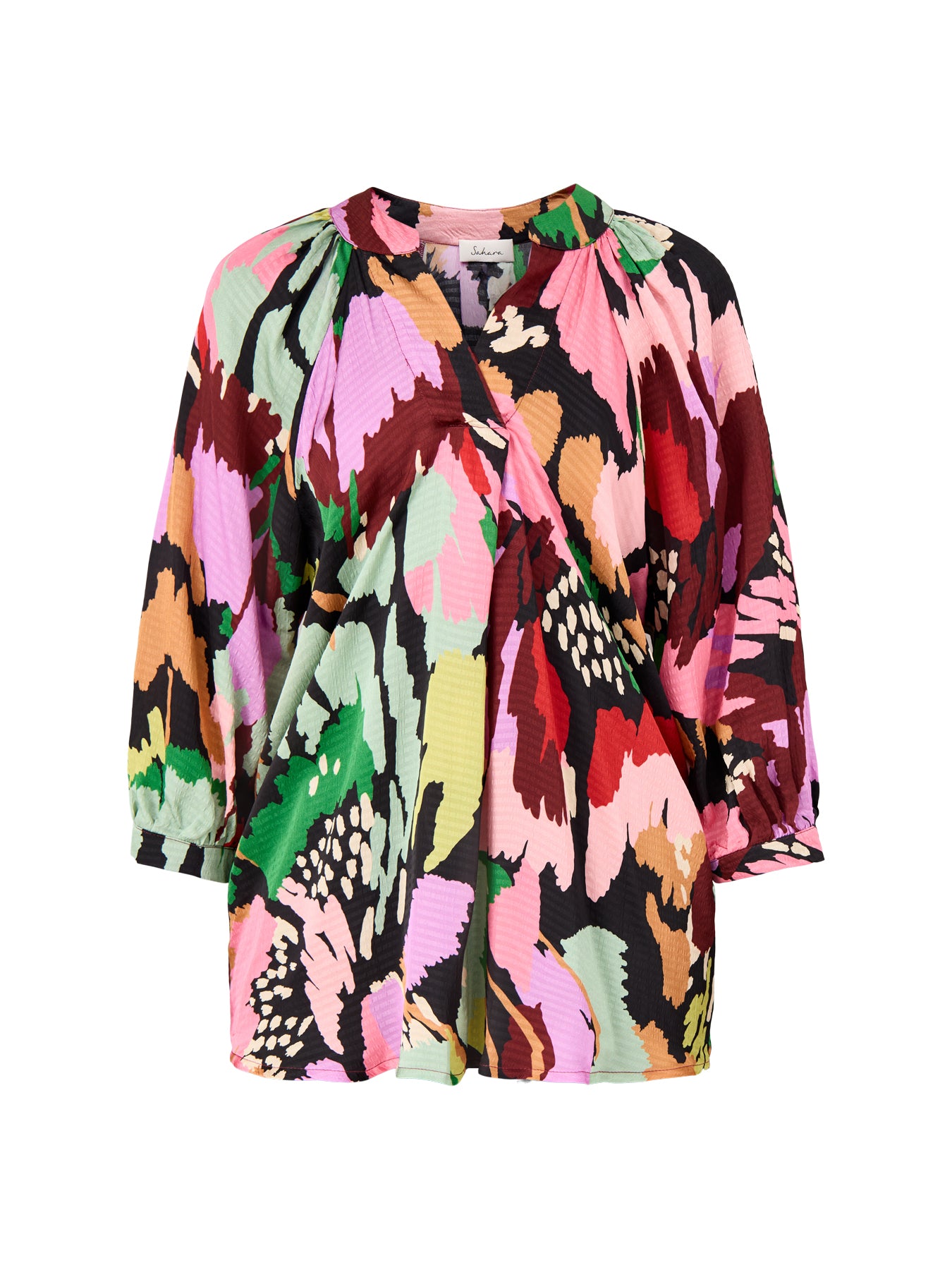 Large Floral Collage Top Multi