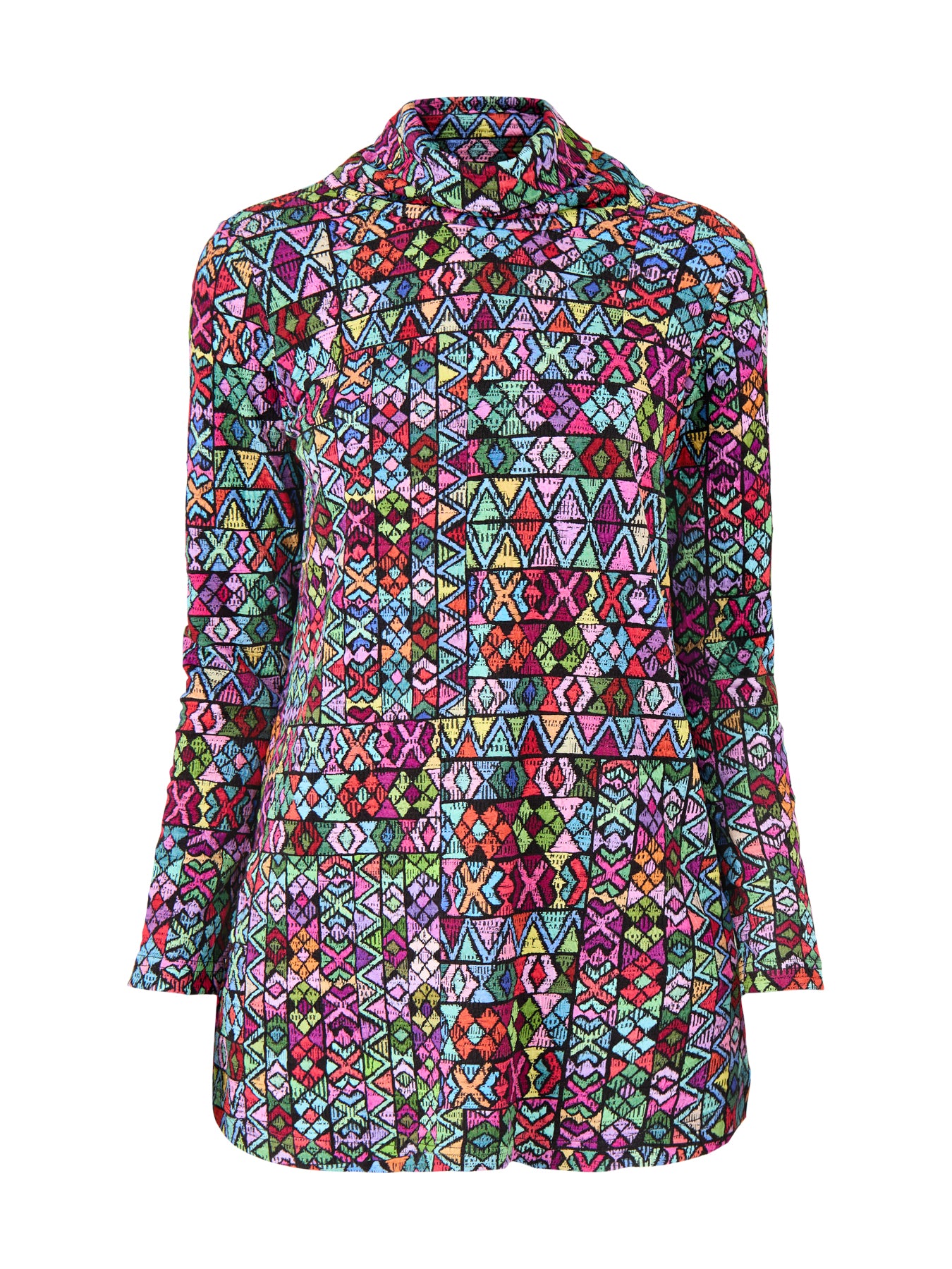 Peruvian Stitch Patchwork Top Multi