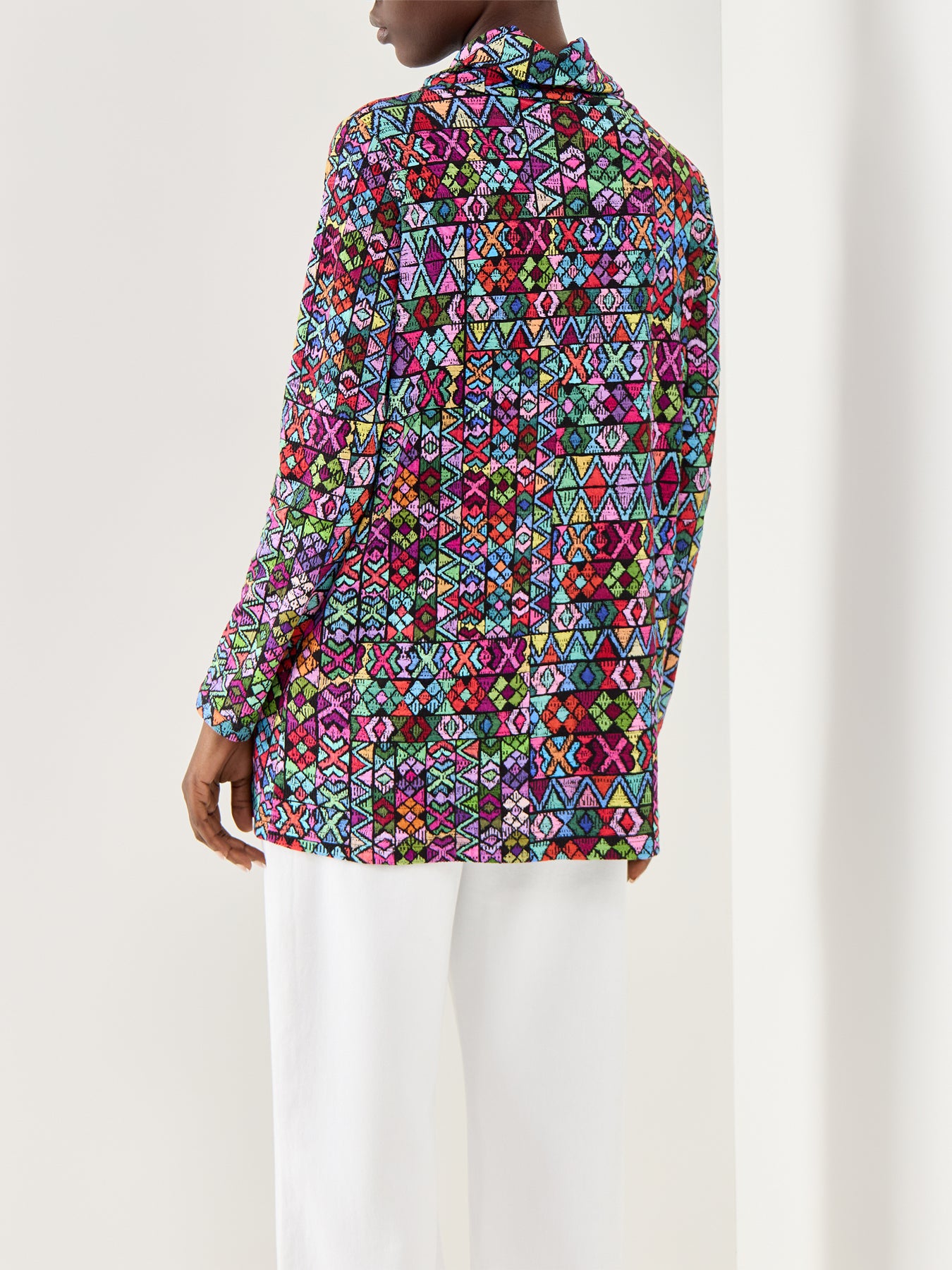 Peruvian Stitch Patchwork Top Multi