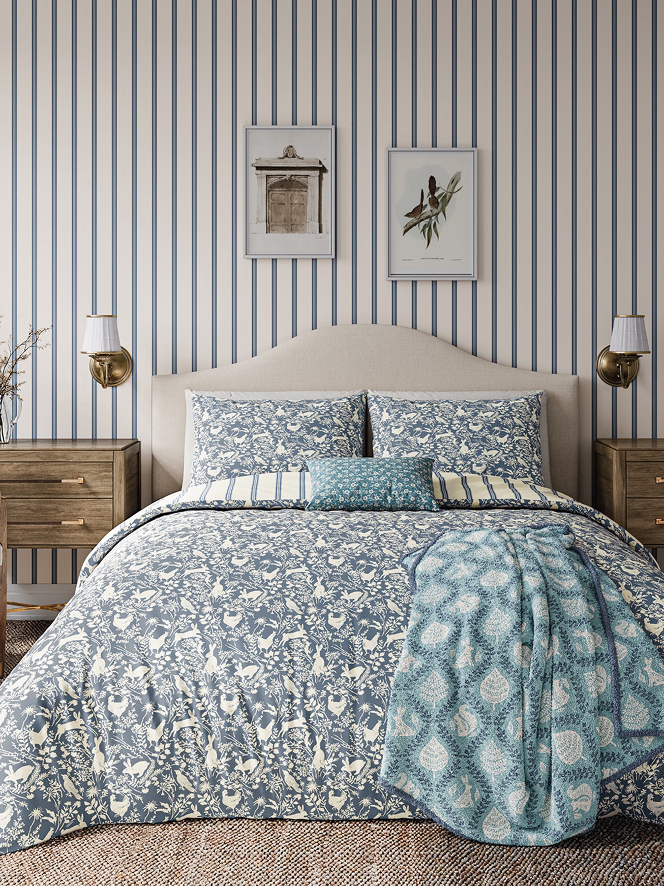 Blue Forest Friends Cover Set Double