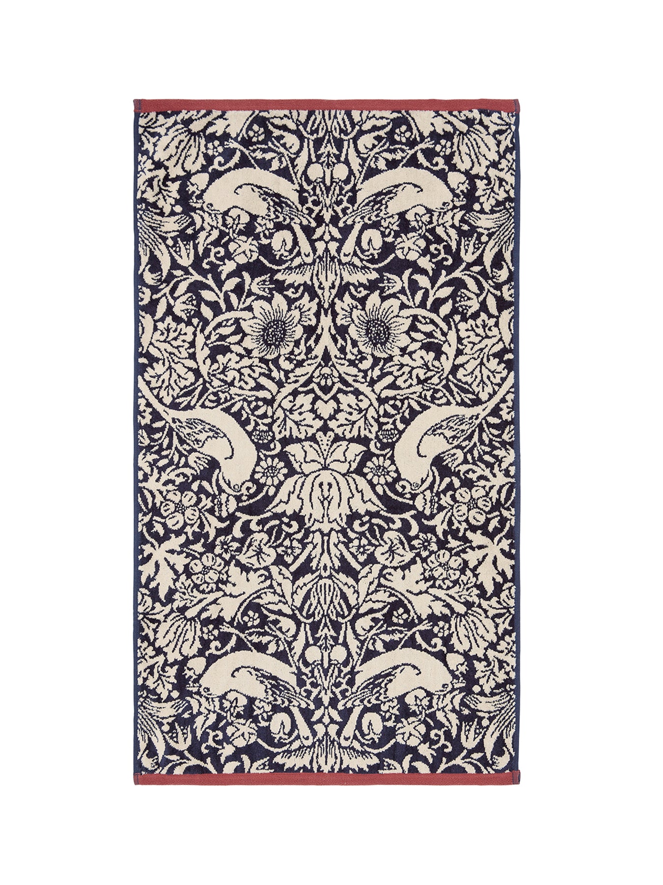 Strawberry Thief Blue Bath Towel