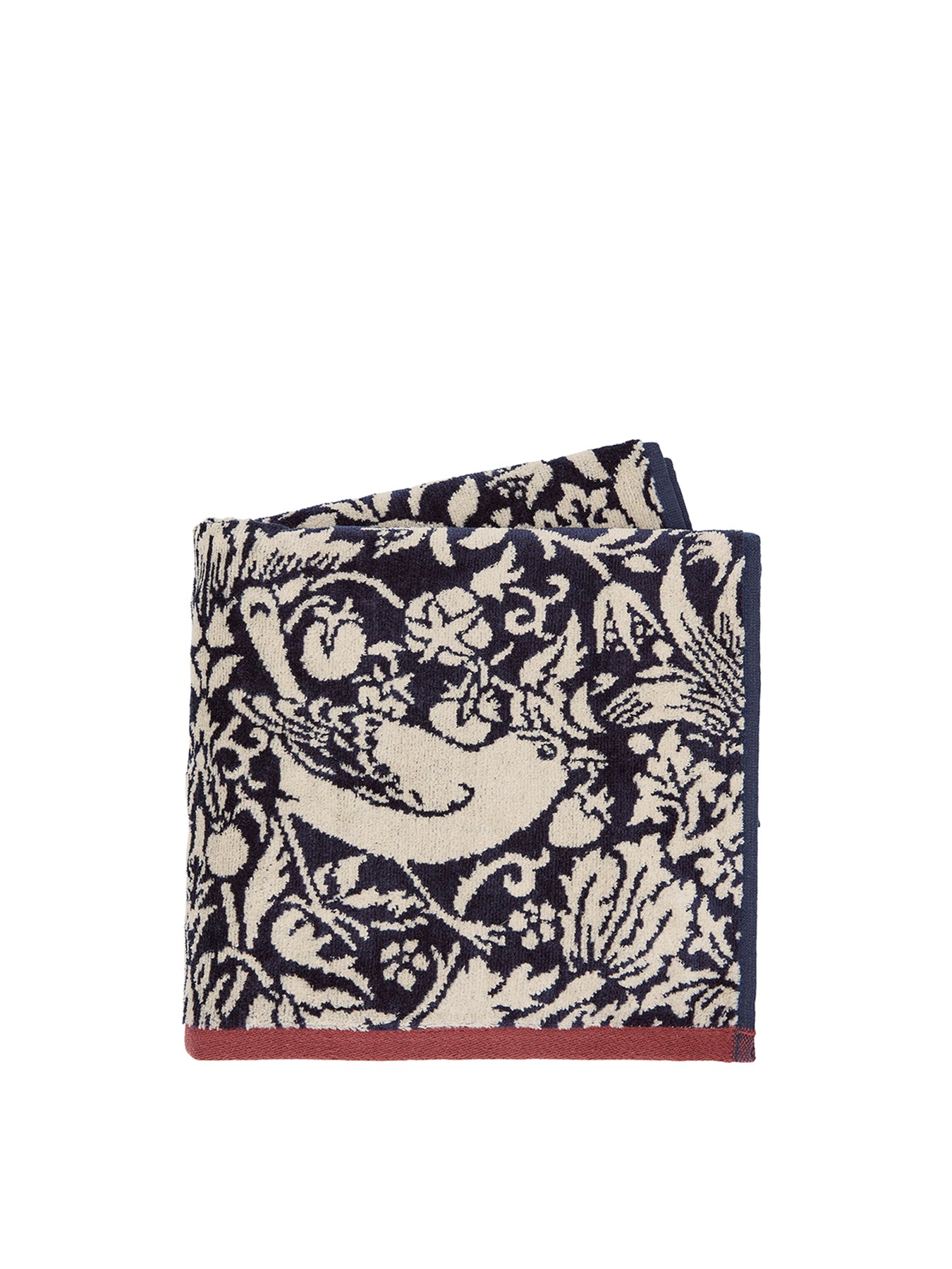 Strawberry Thief Blue Bath Towel