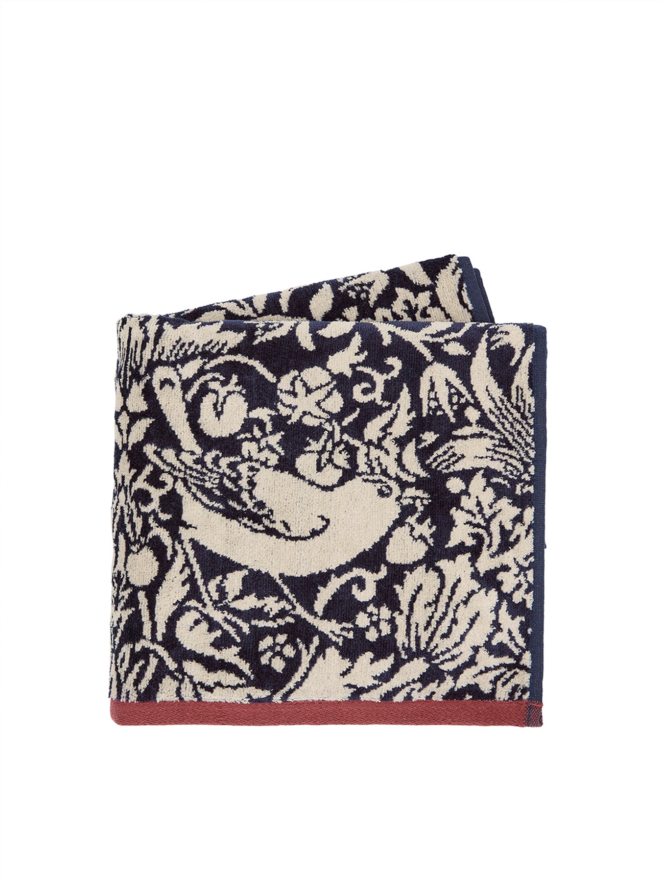 Strawberry Thief Blue Hand Towel