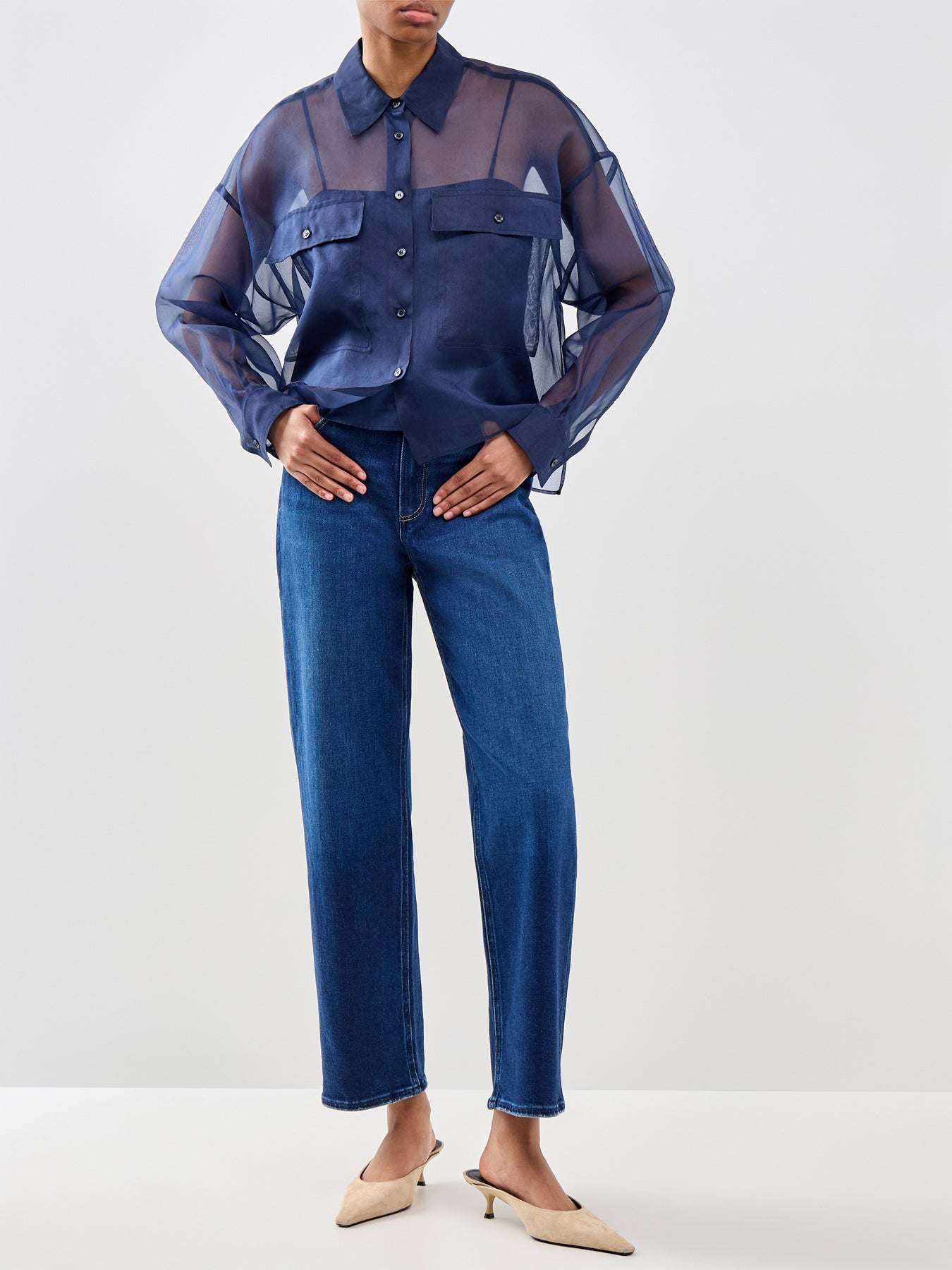 Mason Straight Ankle Jeans Blue
