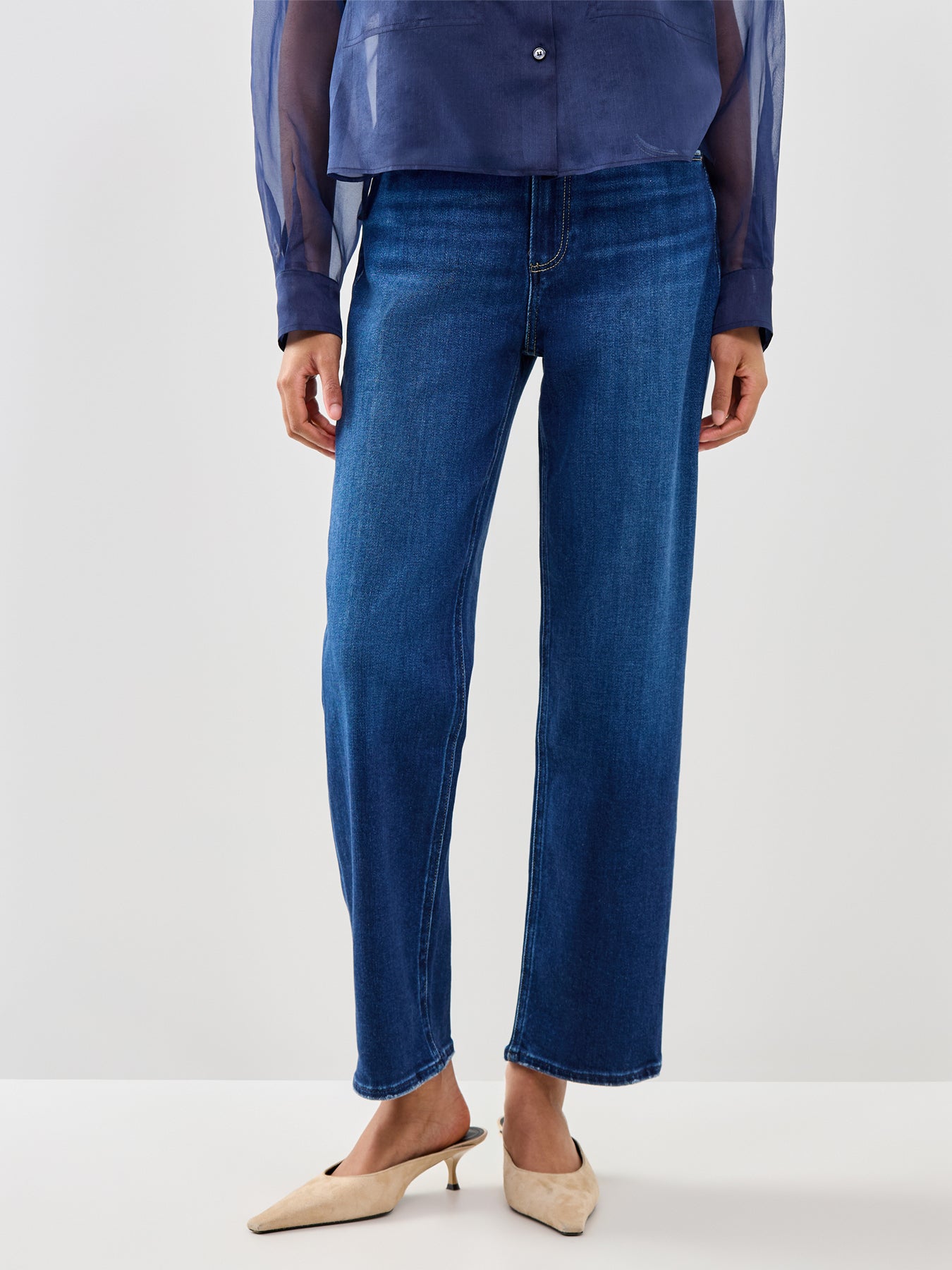 Mason Straight Ankle Jeans Blue