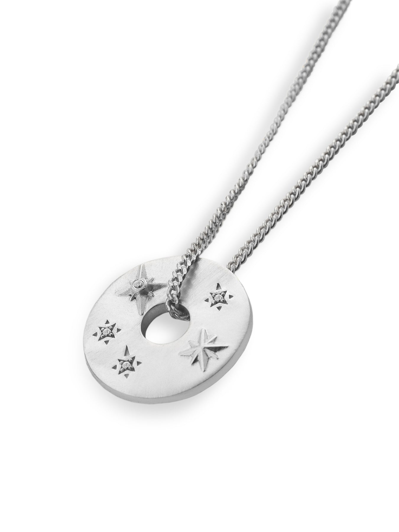 Celestial Pendant Necklace Silver
