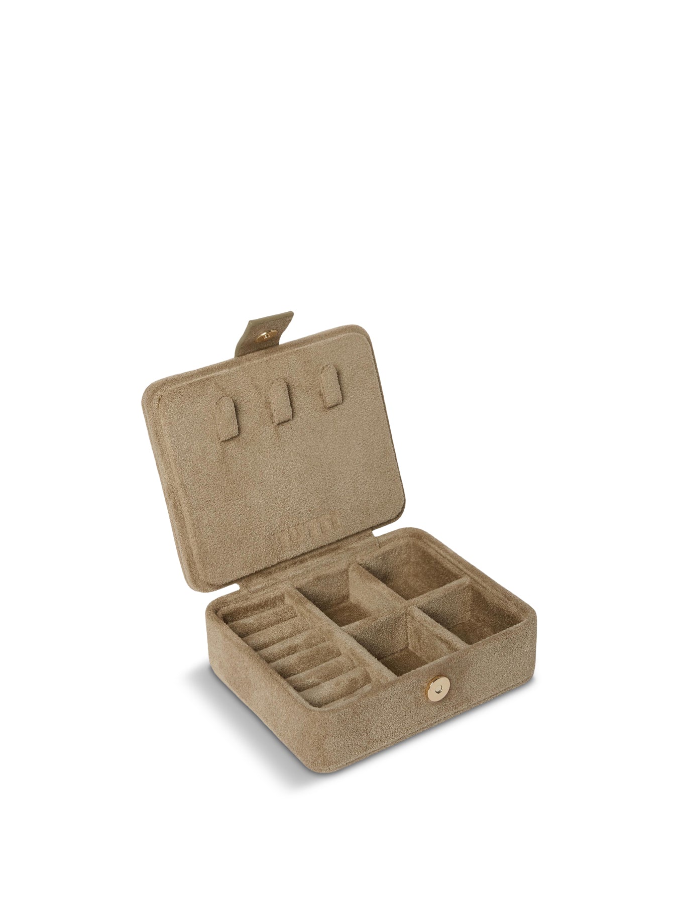 Sand Mini Suede Jewellery Box