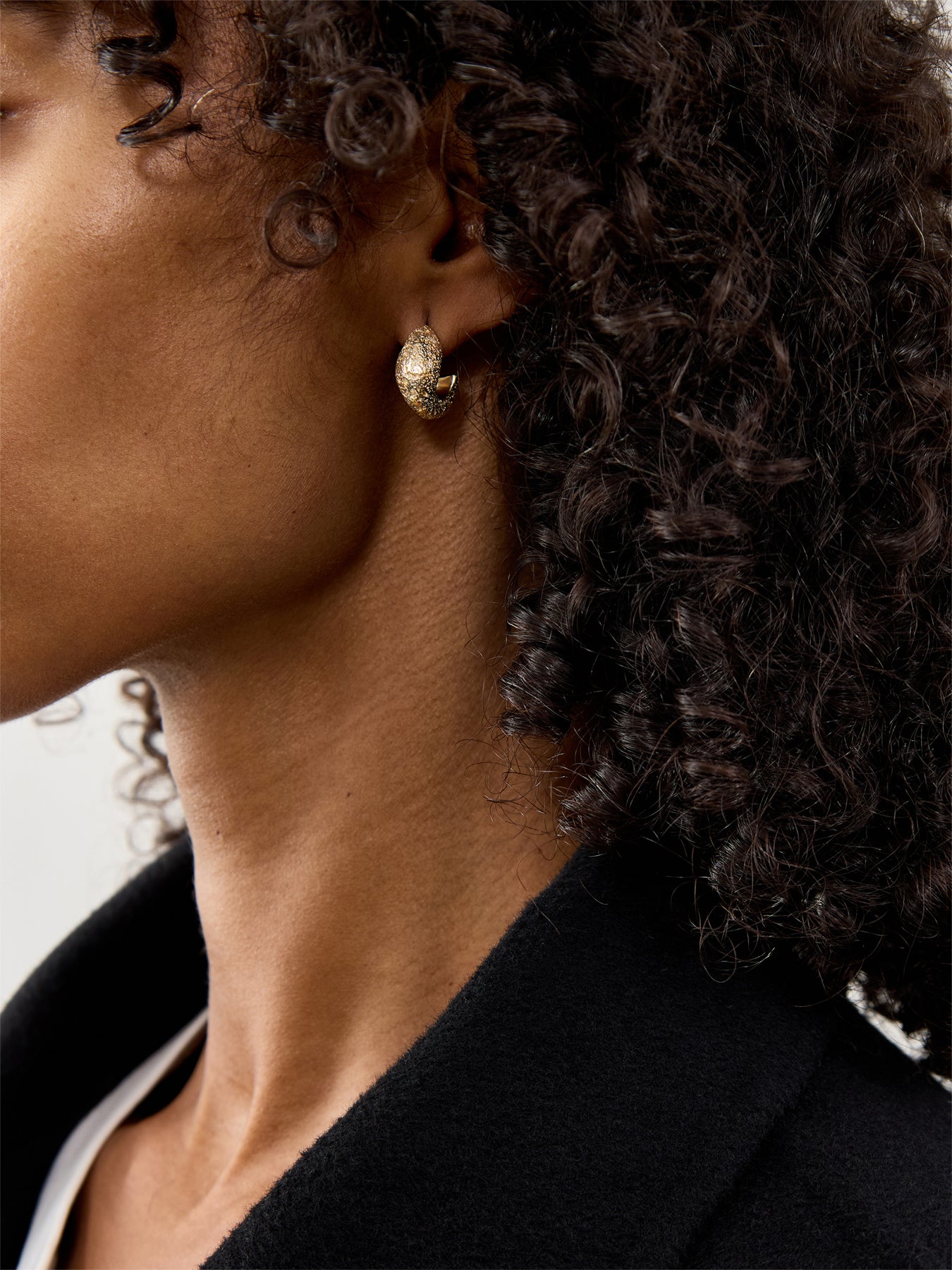 River Hoop Earrings Gold