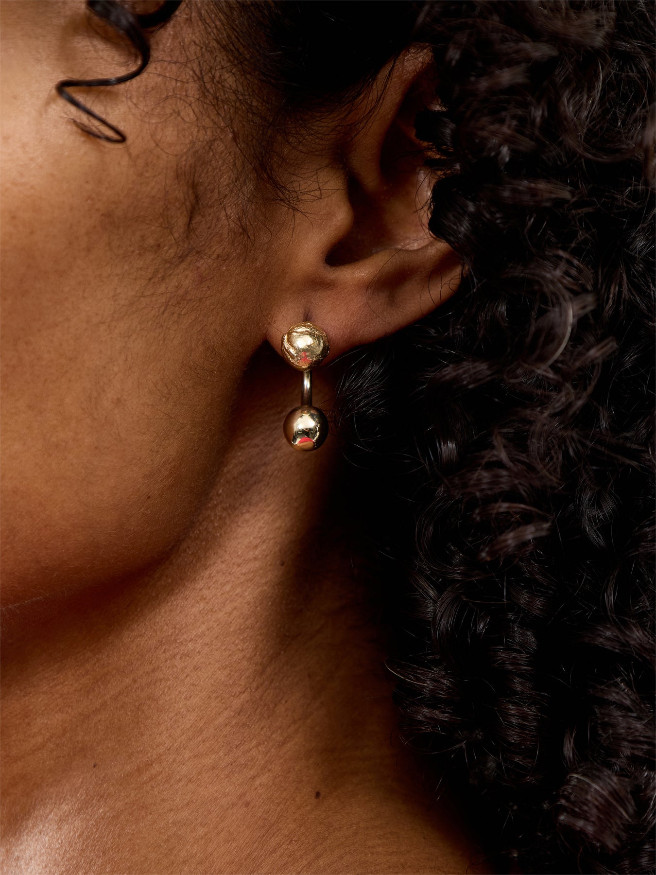 Tideform Drop Earrings Gold
