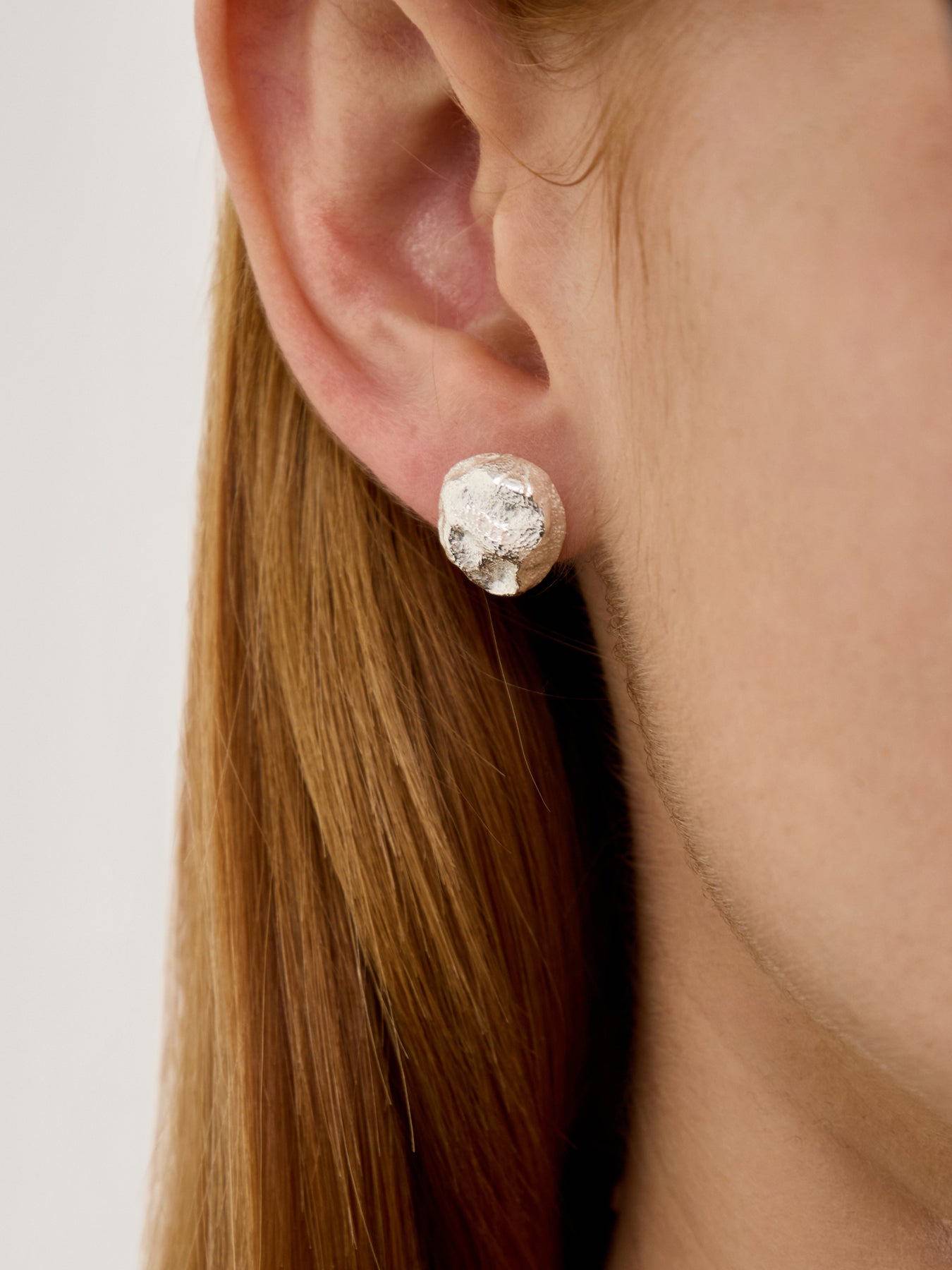Halo Earrings Small Silver