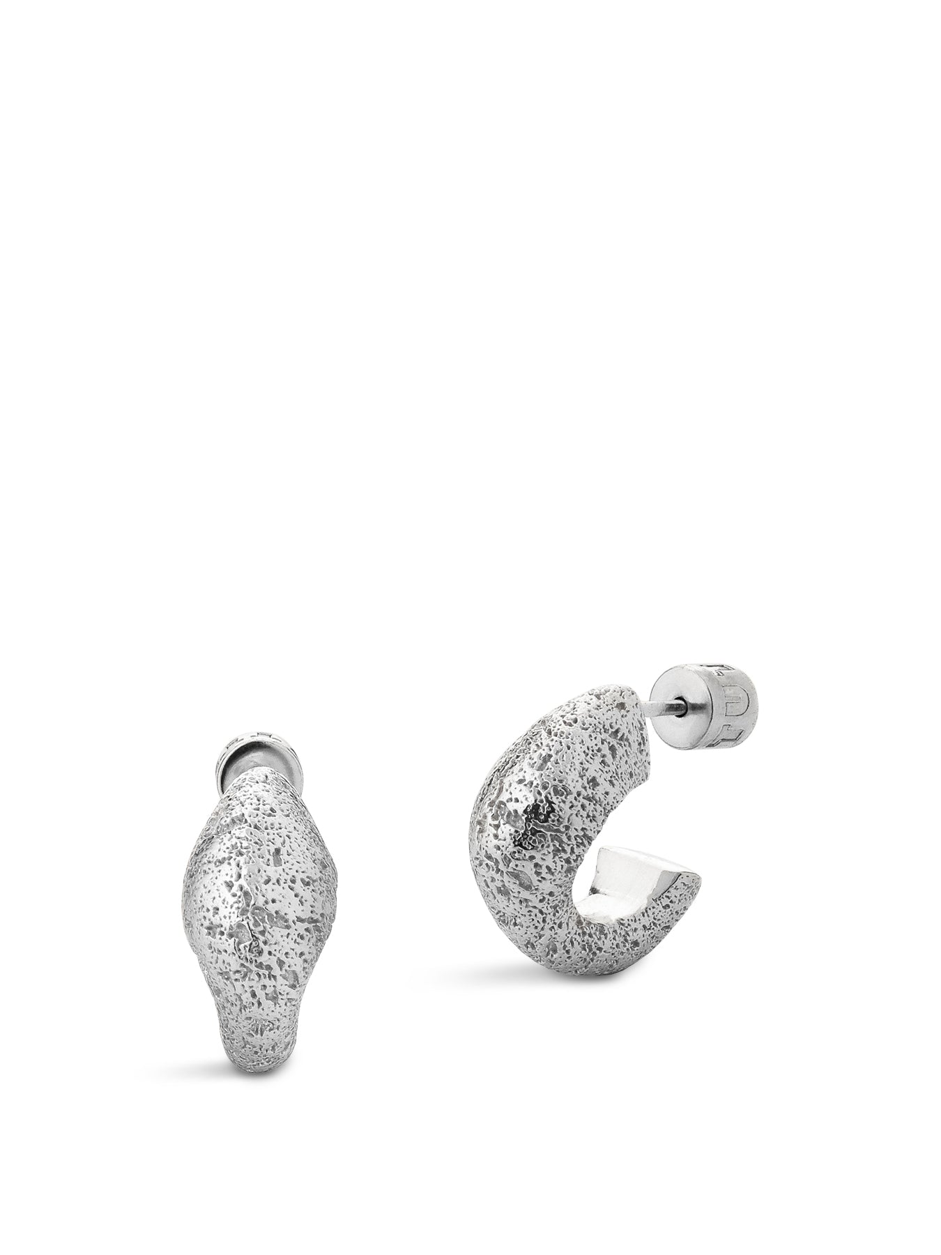 River Hoop Earrings Silver