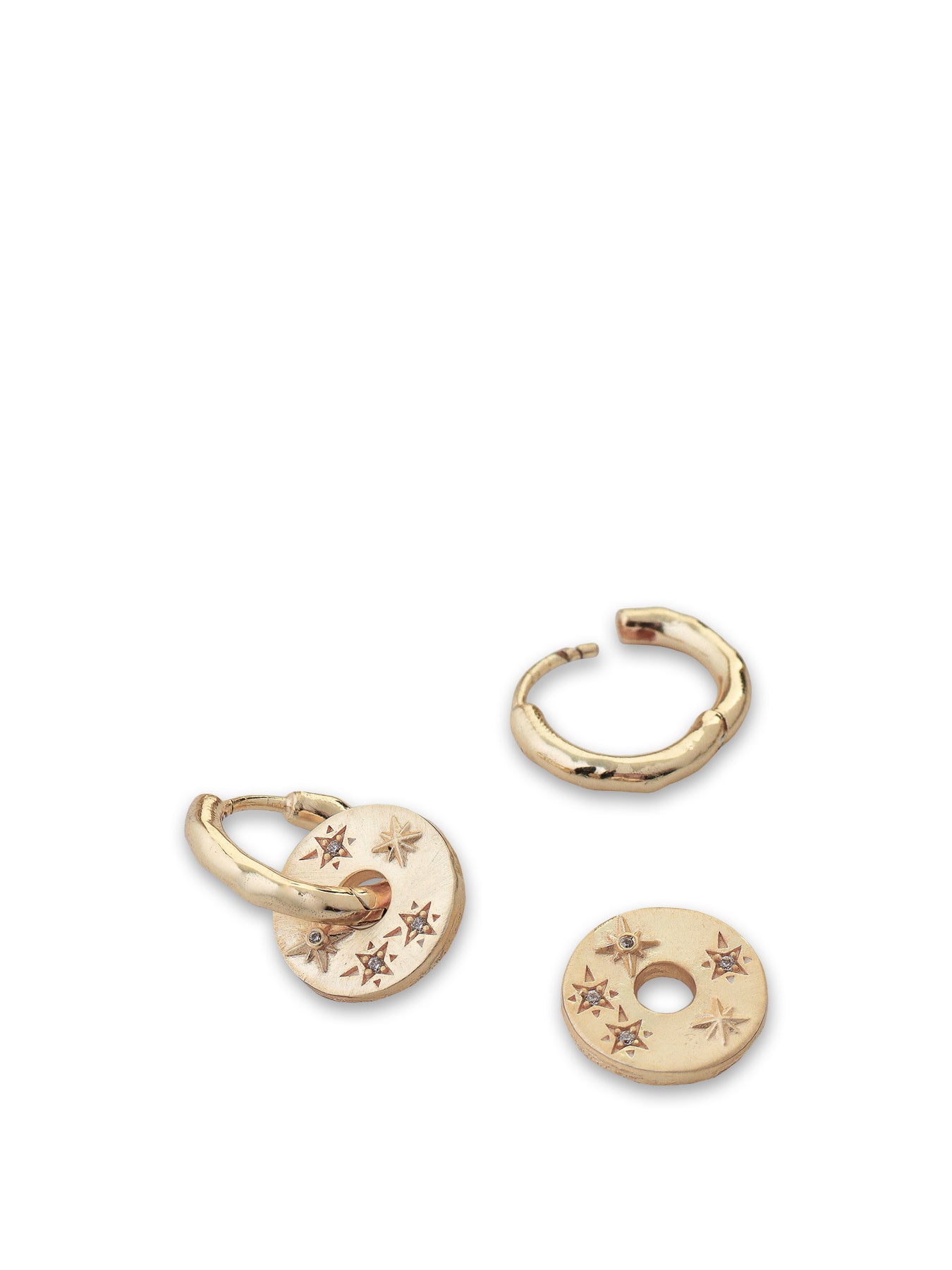 Celestial Drop Earrings Gold