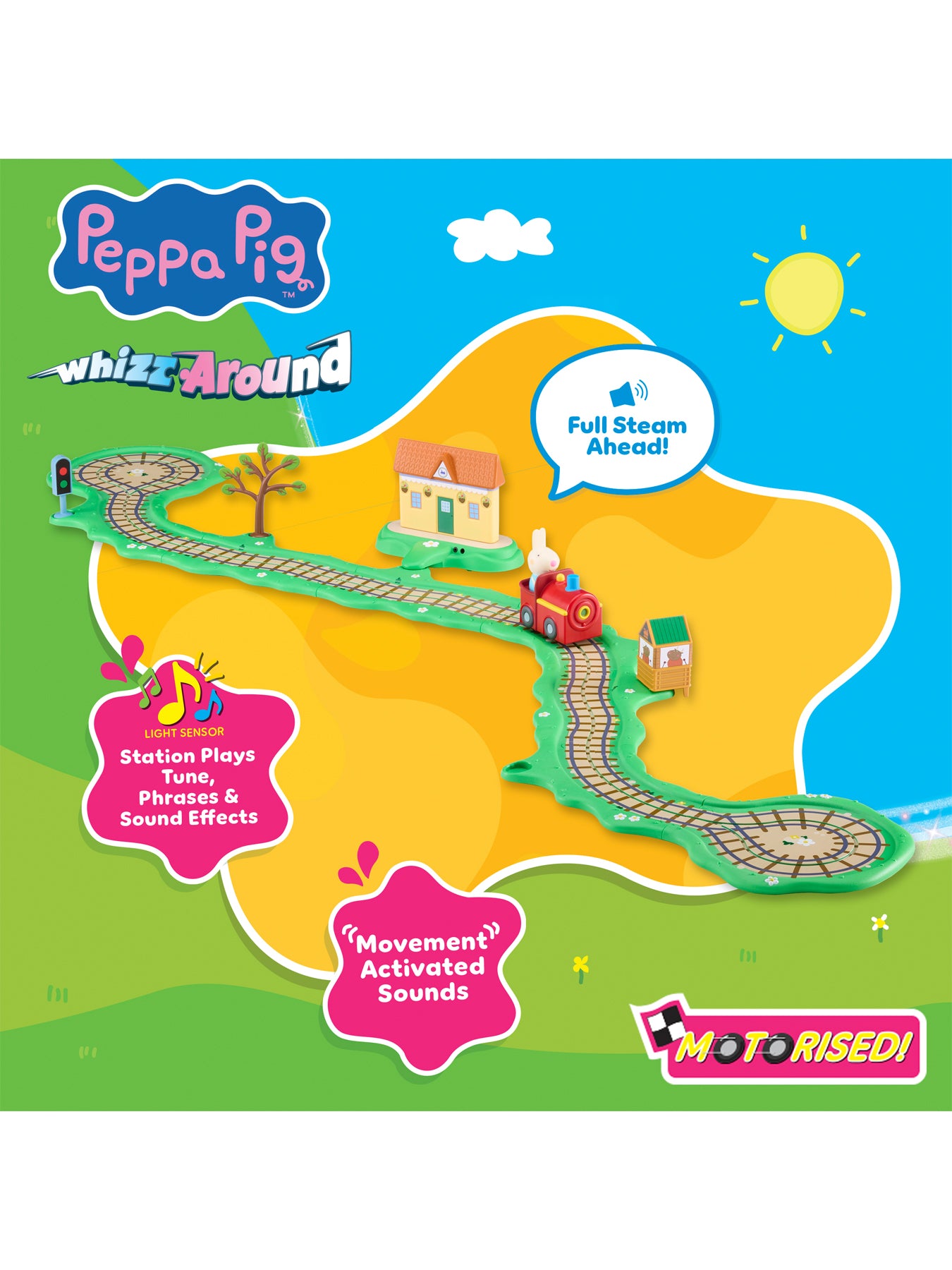 Peppa Pig Whizz Around Clickety Clack Train Set