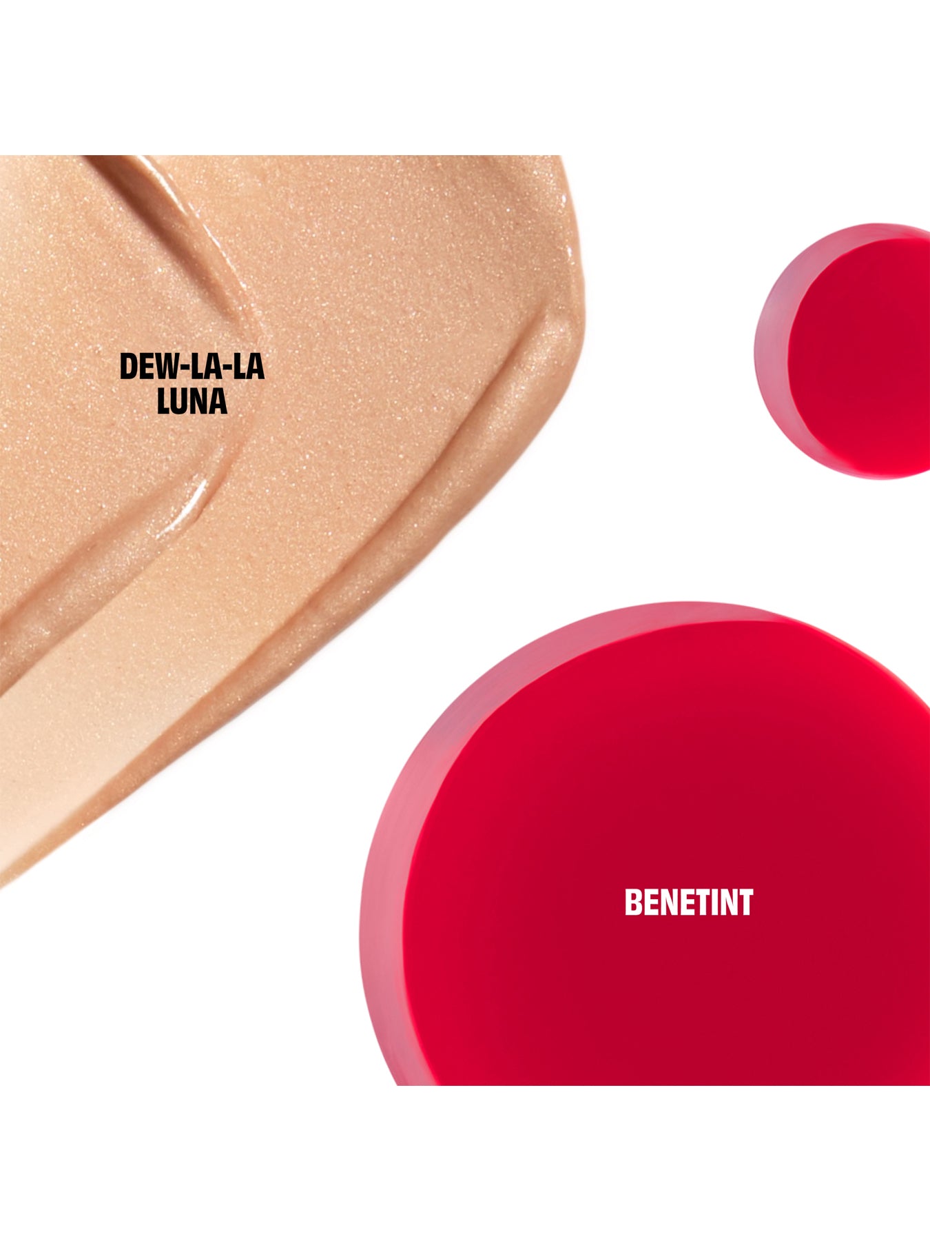 Dew the Benetint Rose Tinted Lip and Cheek Stain and Liquid Highlighter Duo