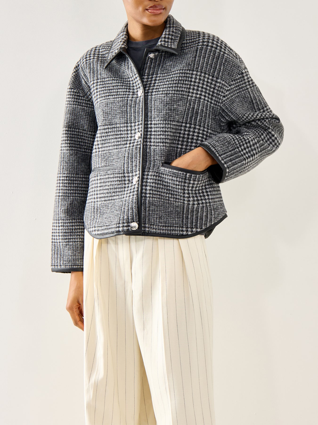 Camden Check Jacket Black Grey