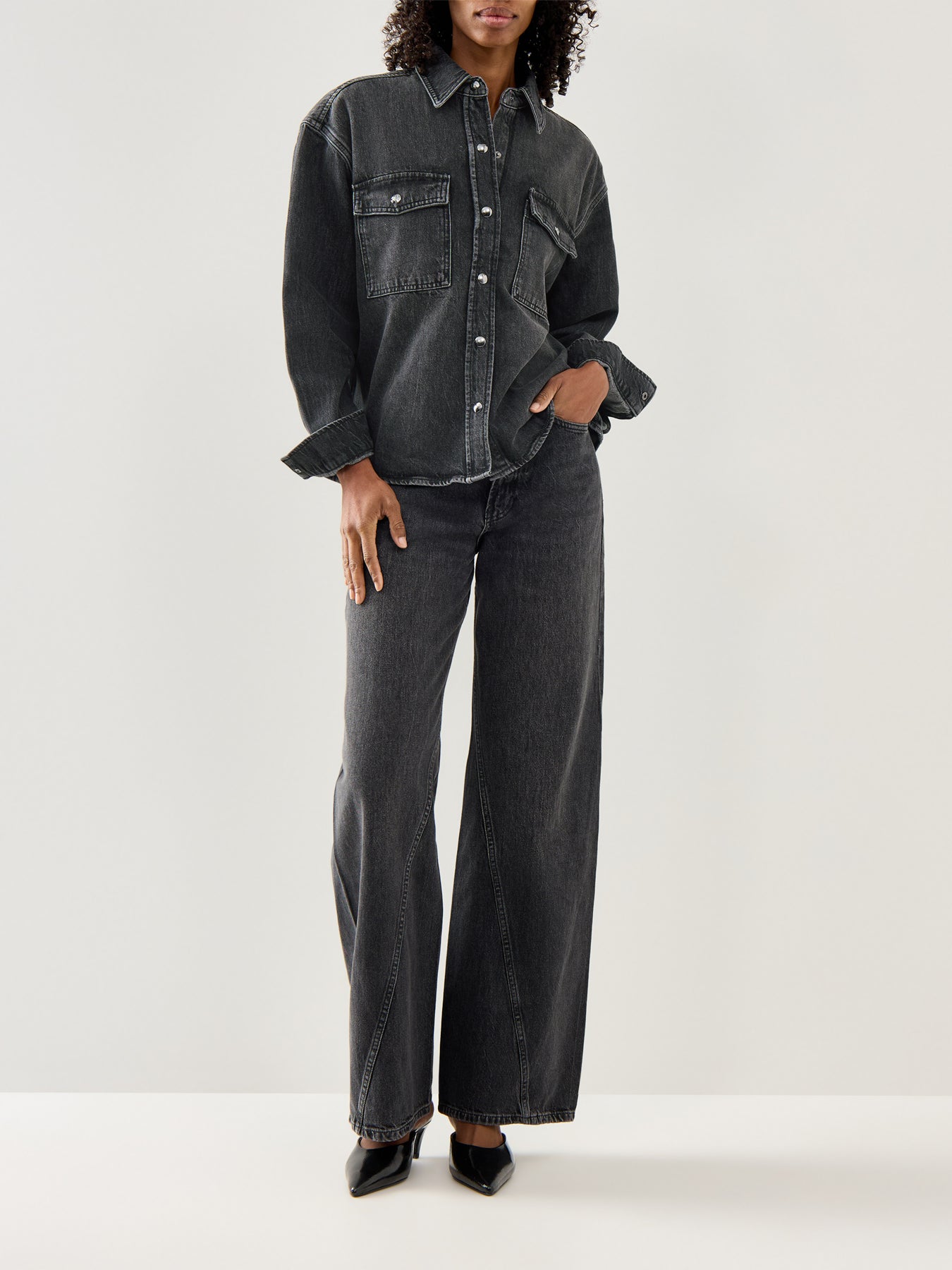 Paxton Shirt Washed Black