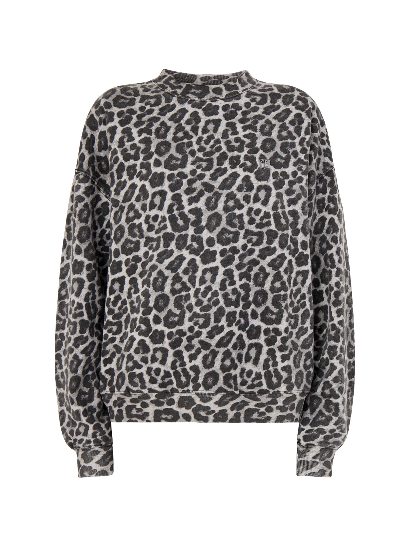 Miles Sweatshirt Grey Leopard