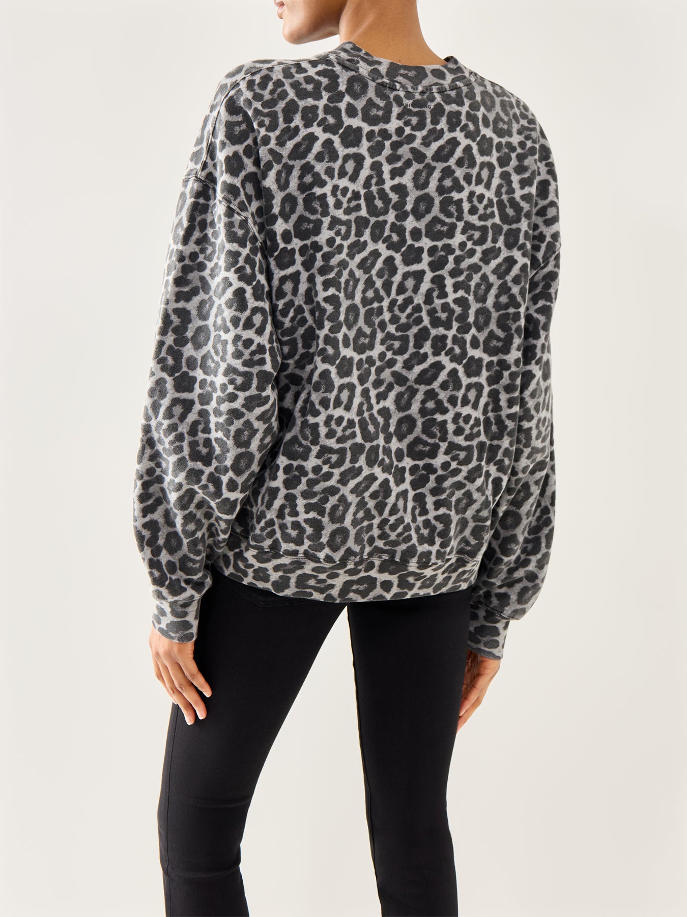 Miles Sweatshirt Grey Leopard