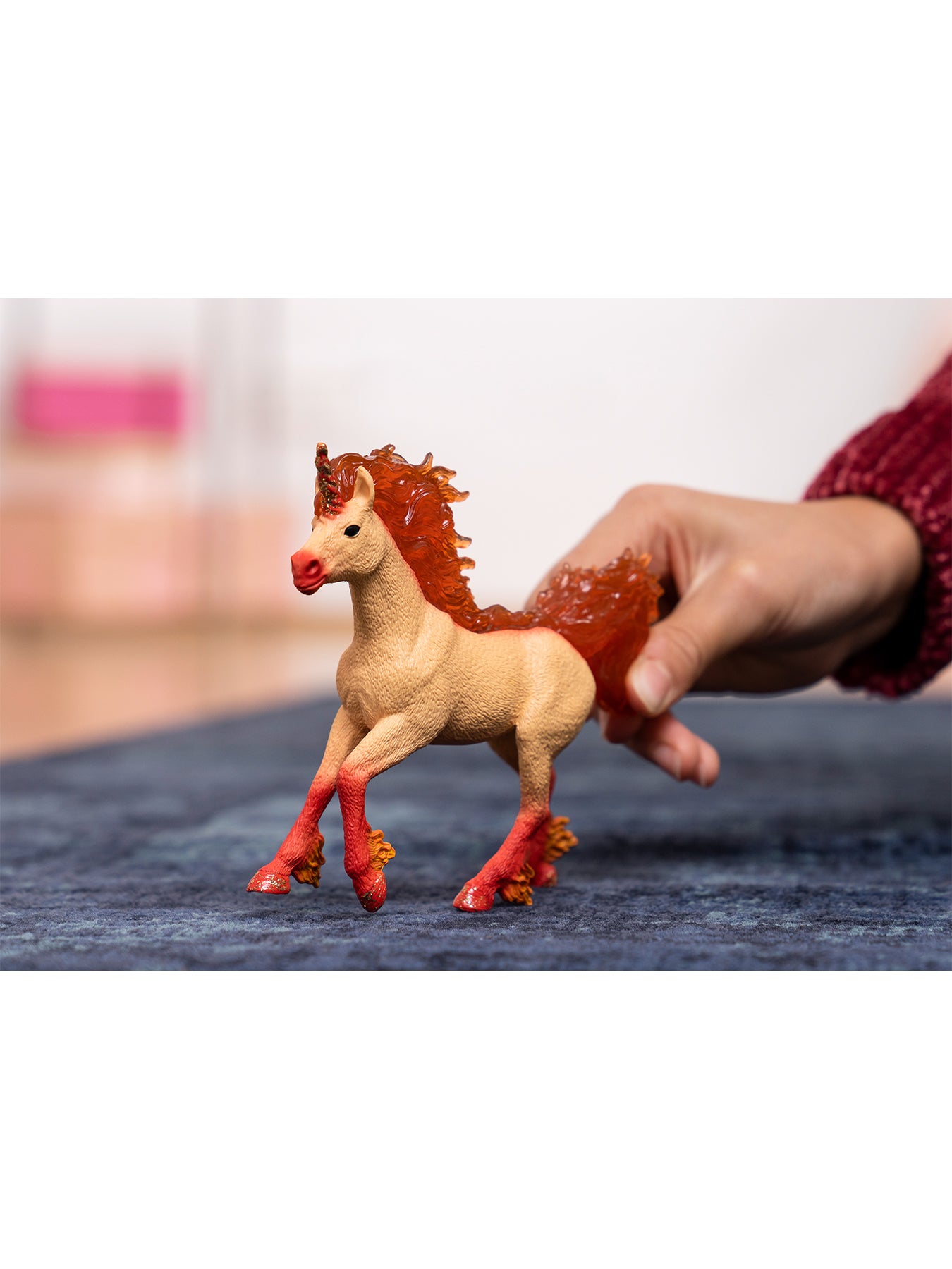Elementa Fire Unicorn Stallion Figurine