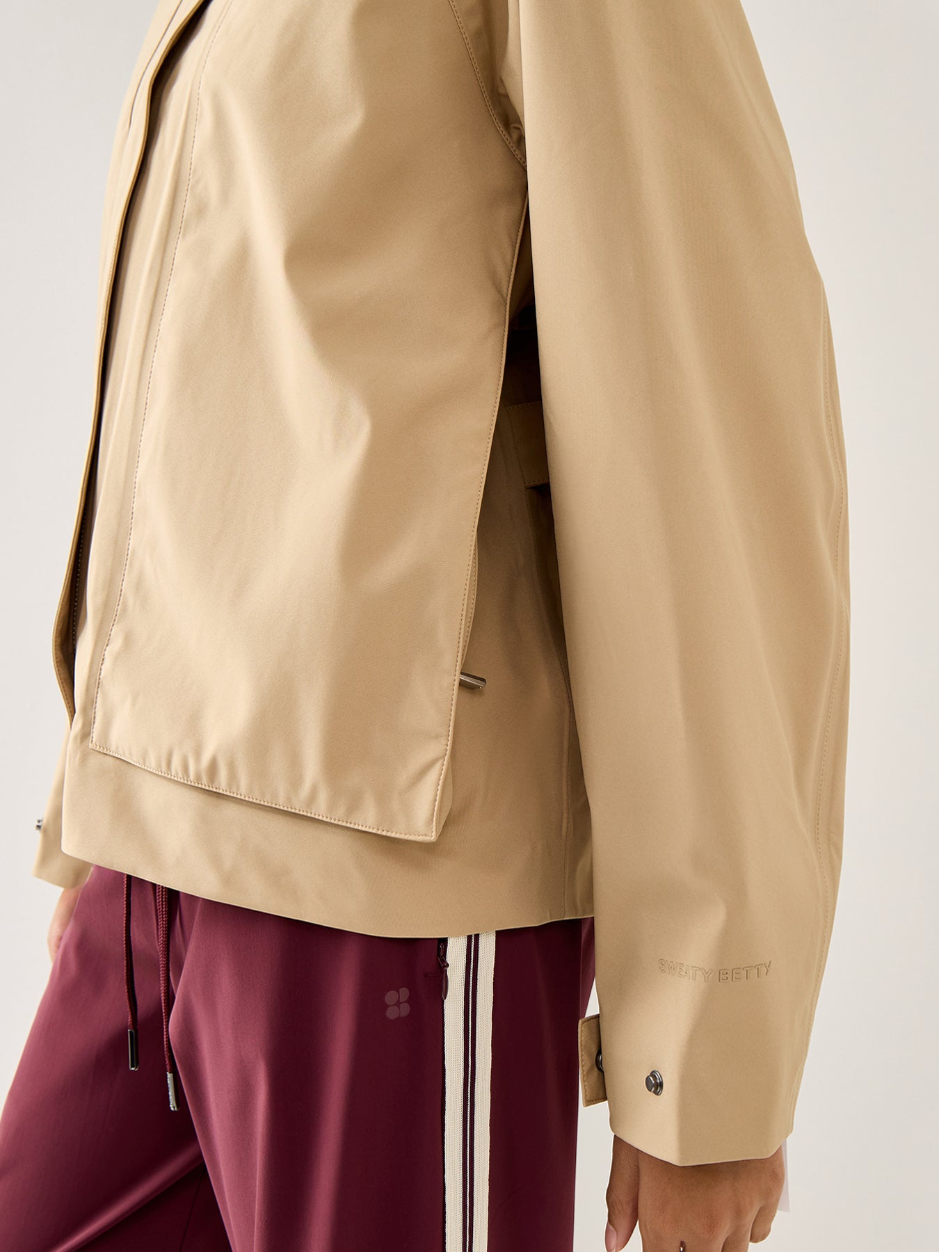 Motion Waterproof Cropped Parka Golden Beige