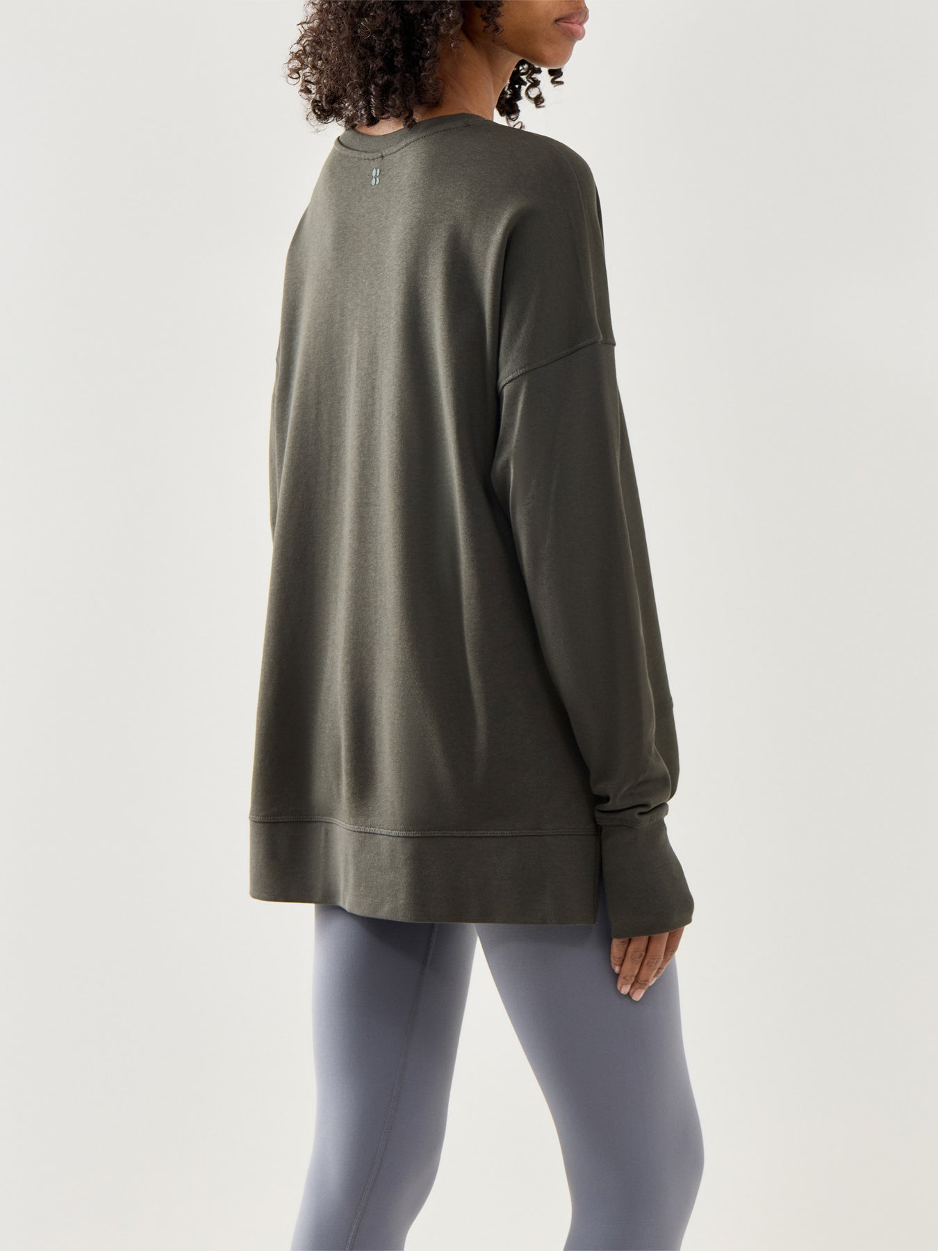 After Class Longline Sweatshirt Nori Green