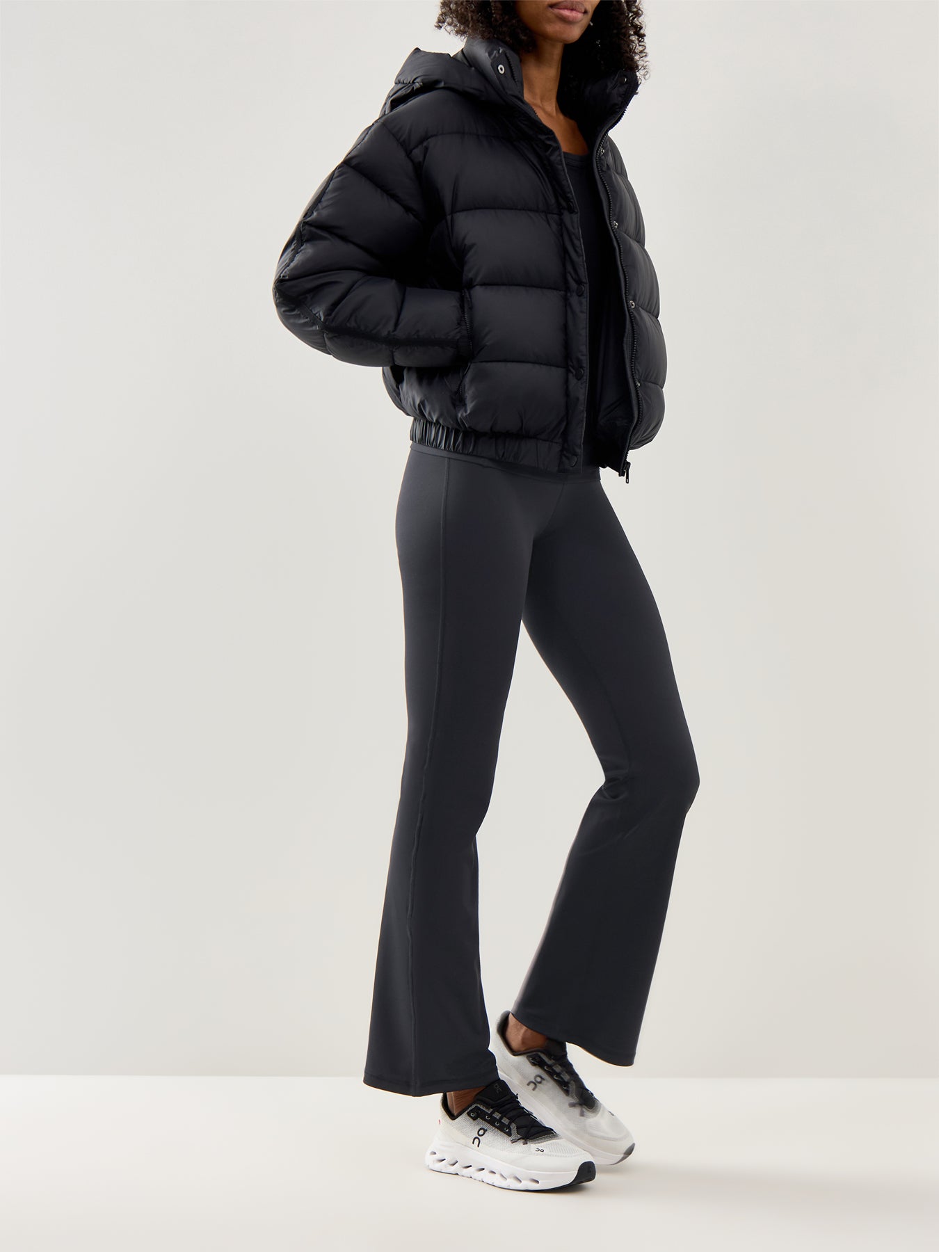 All Day Active Foldover Waist Trouser Black