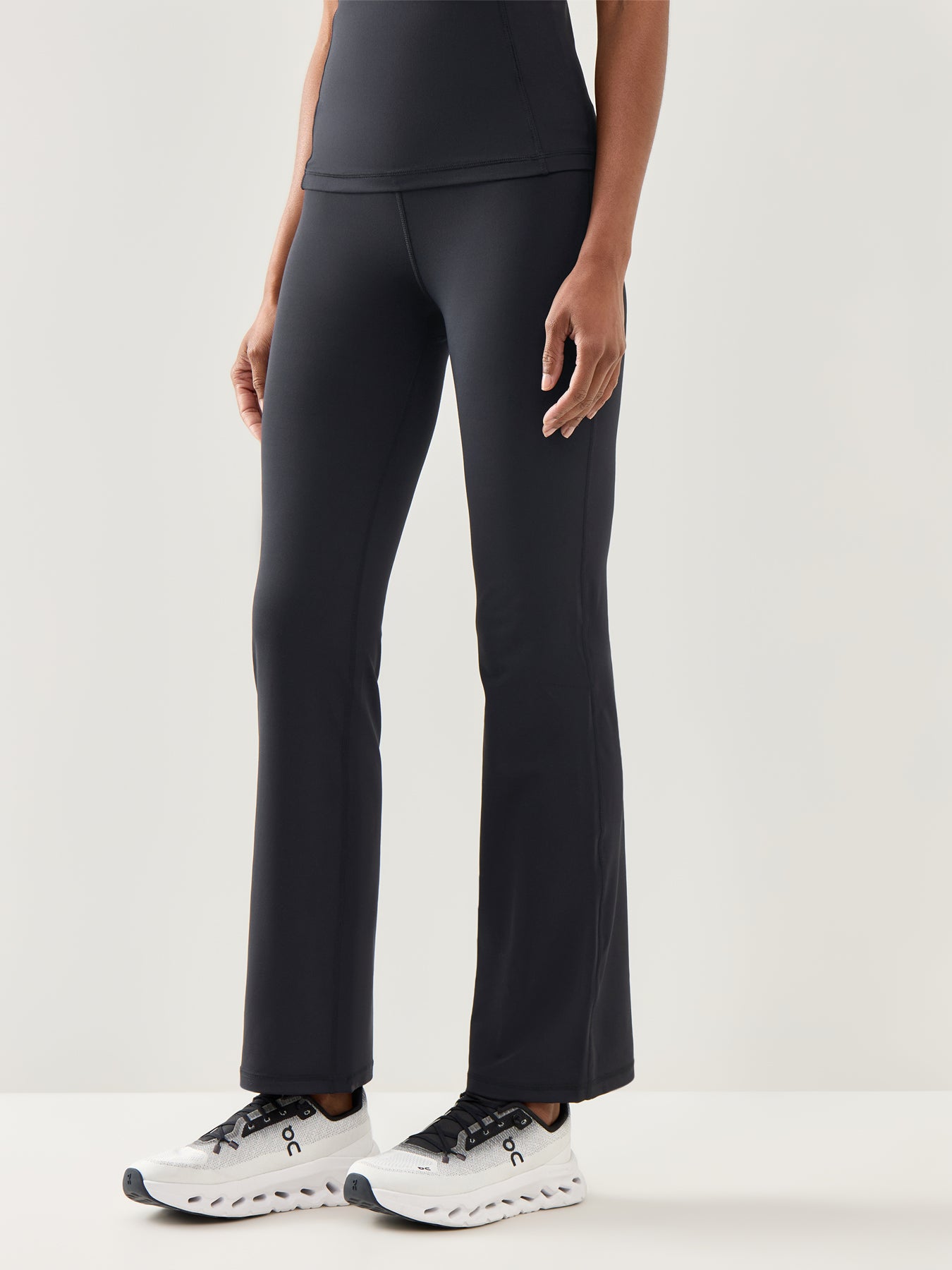 All Day Active Foldover Waist Trouser Black