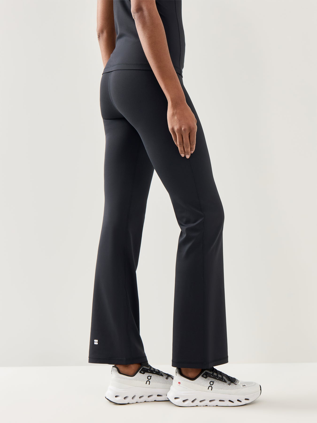 All Day Active Foldover Waist Trouser Black
