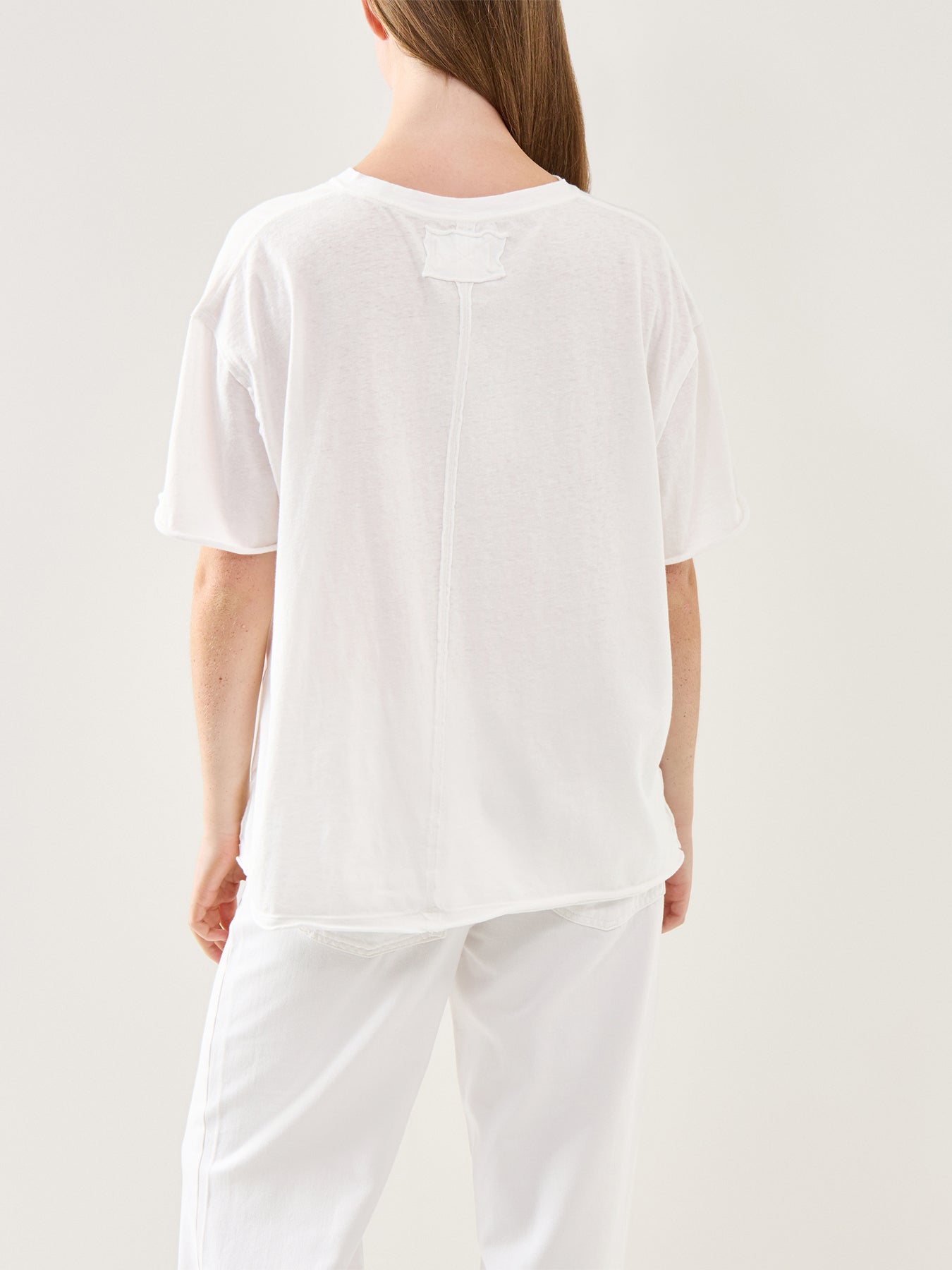 Nina White Cotton T-Shirt