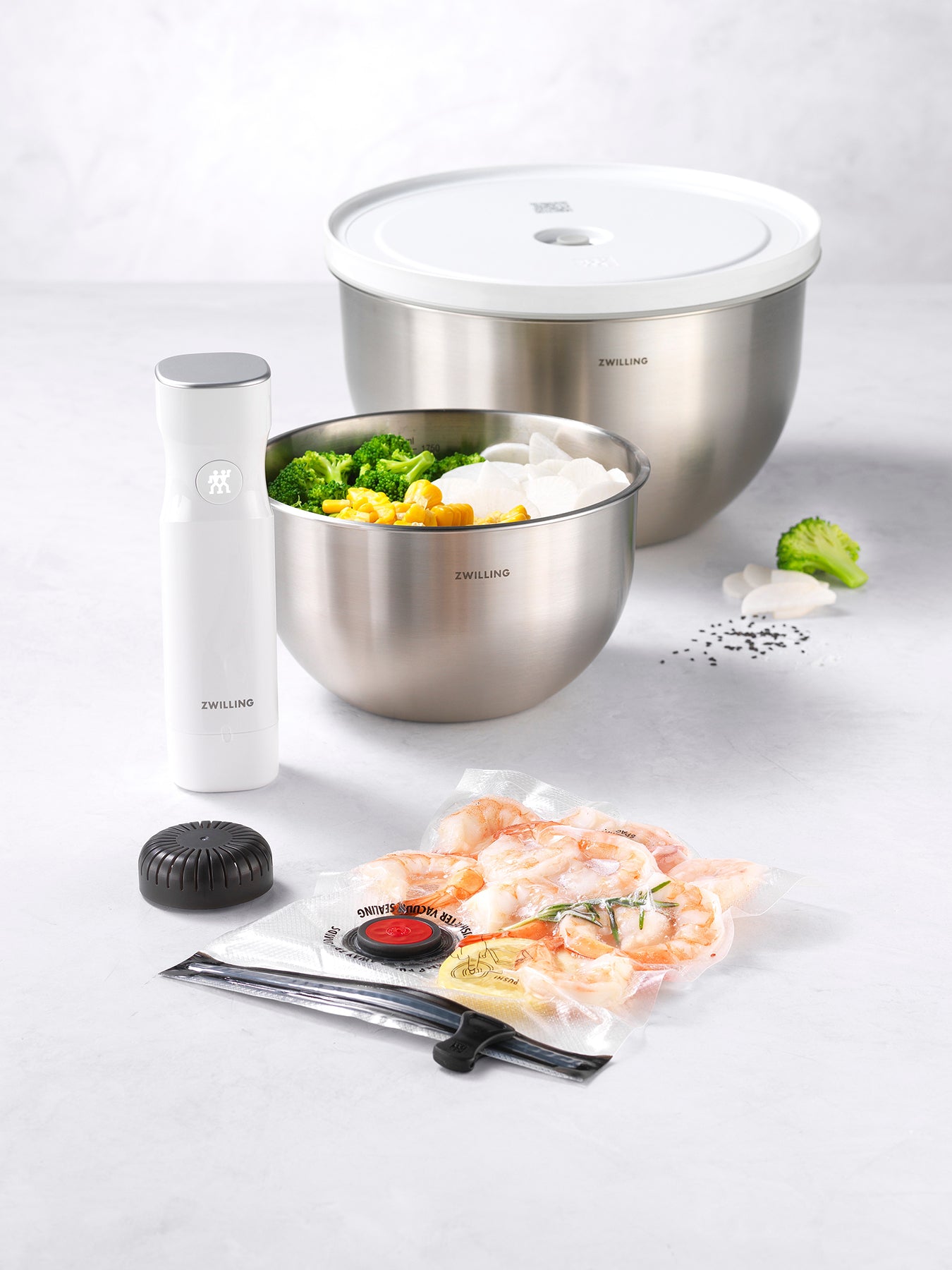 Stainless Steel Vacuum Starter Set of 9