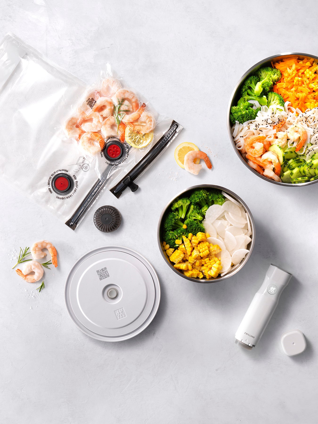 Stainless Steel Vacuum Starter Set of 9