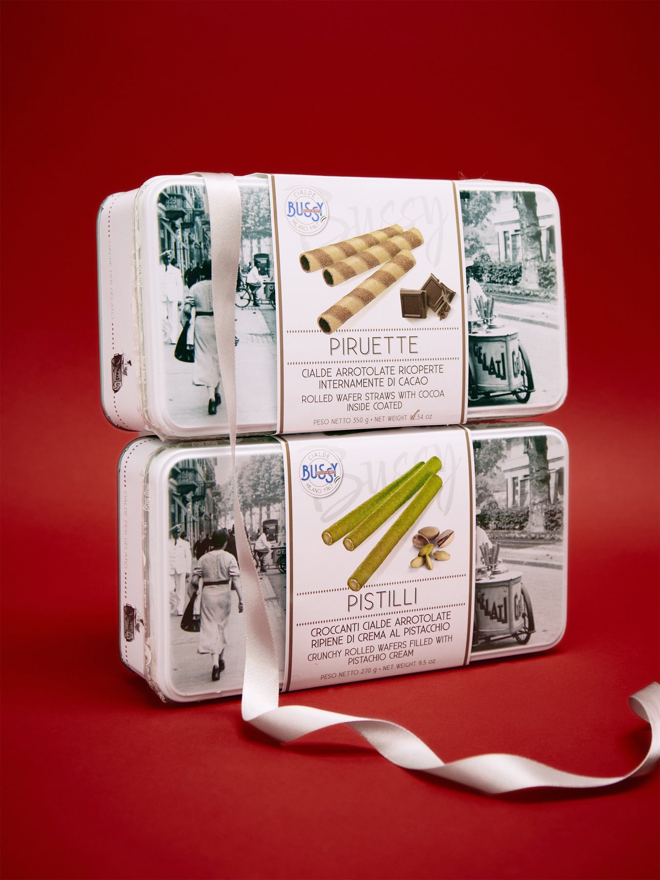 Bussy’s Pistilli Pistachio Cream Rolled Wafers