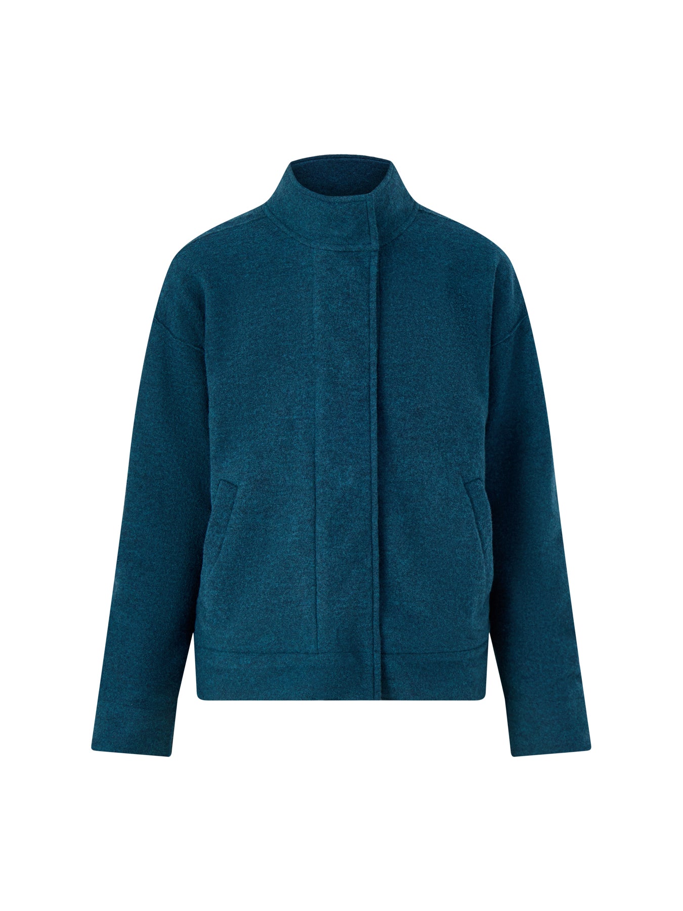 Stand Collar Jacket Pockets Alpine