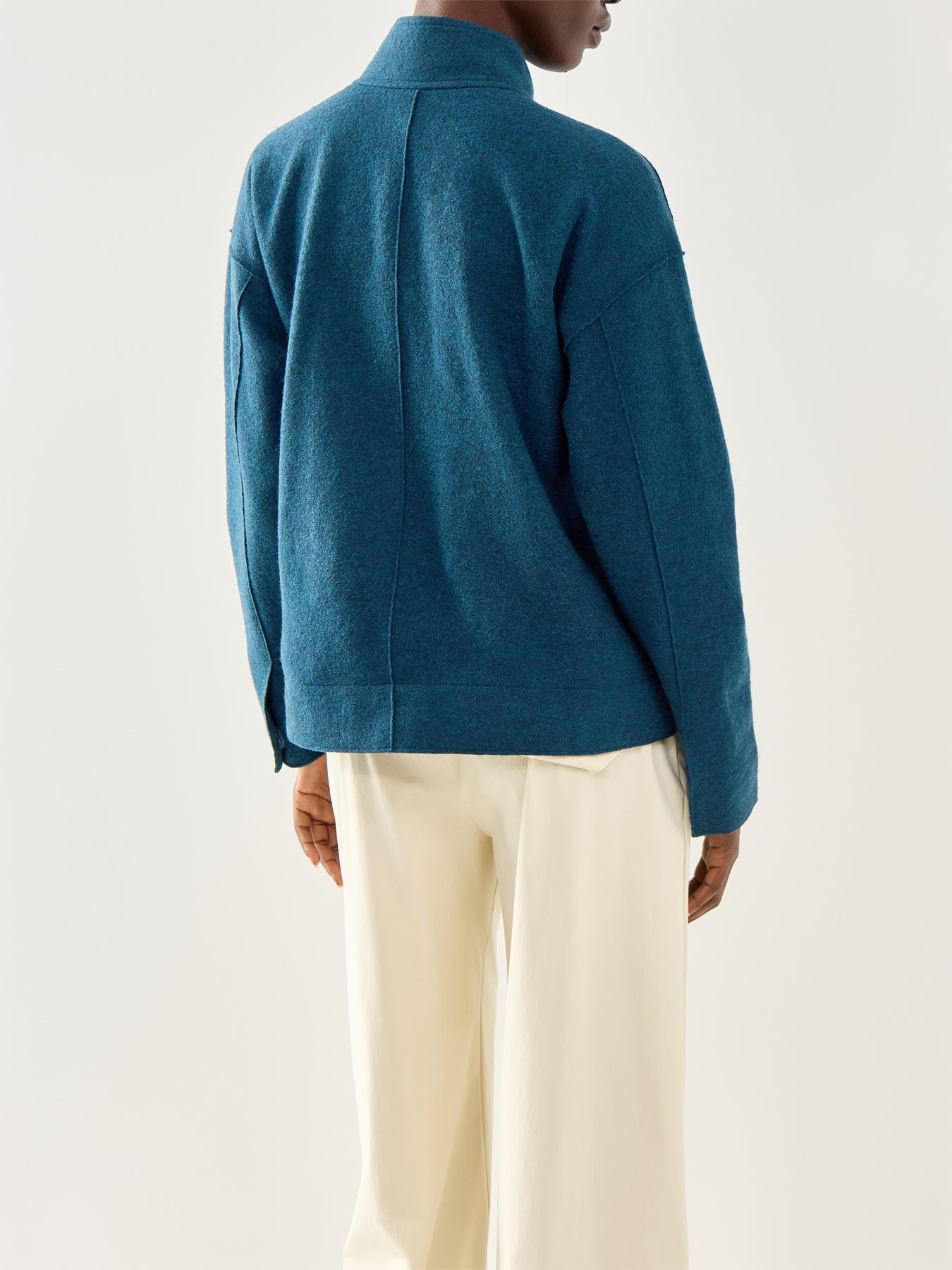 Stand Collar Jacket Pockets Alpine