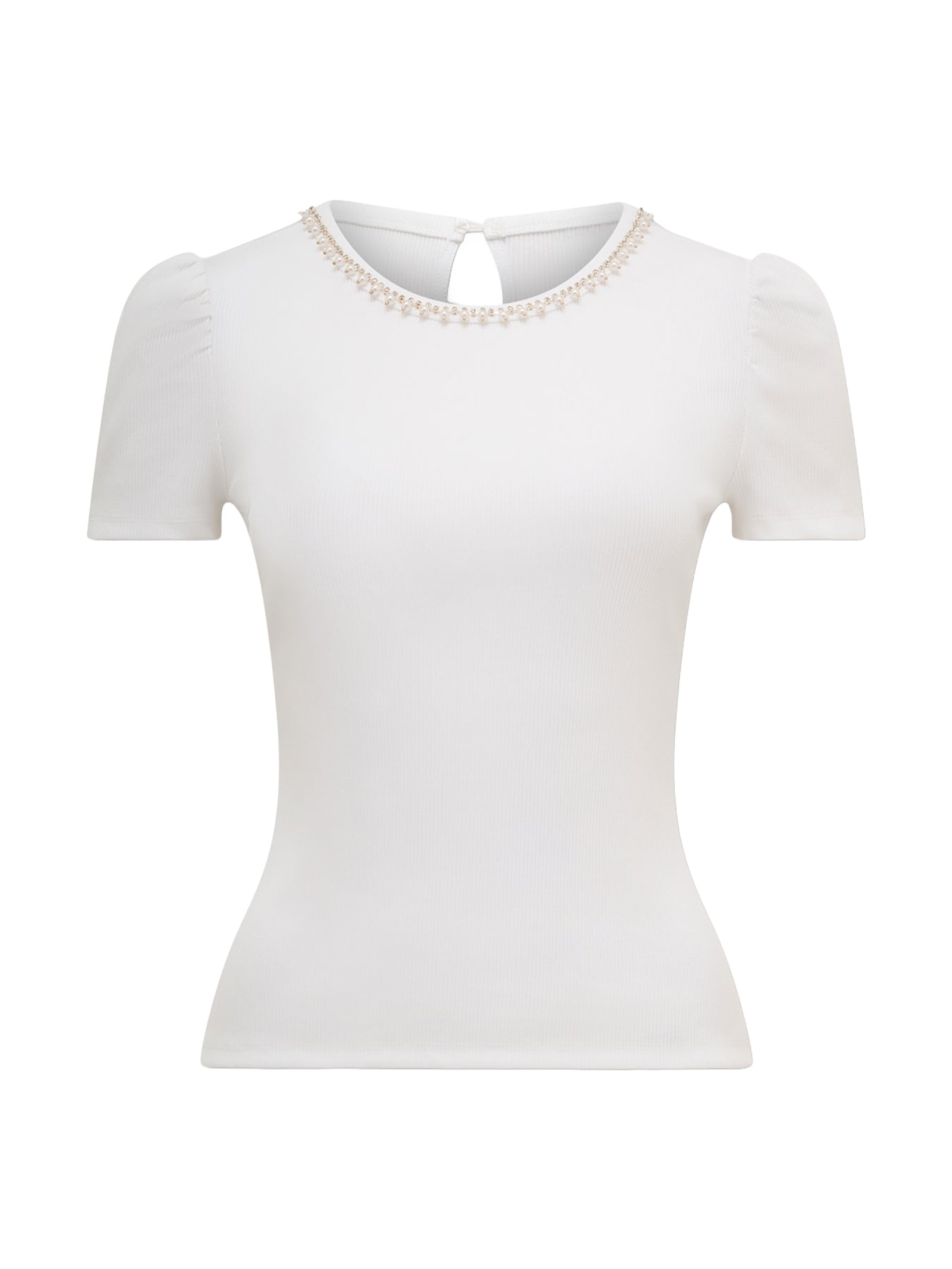 Emilia Embellished Neck T-Shirt