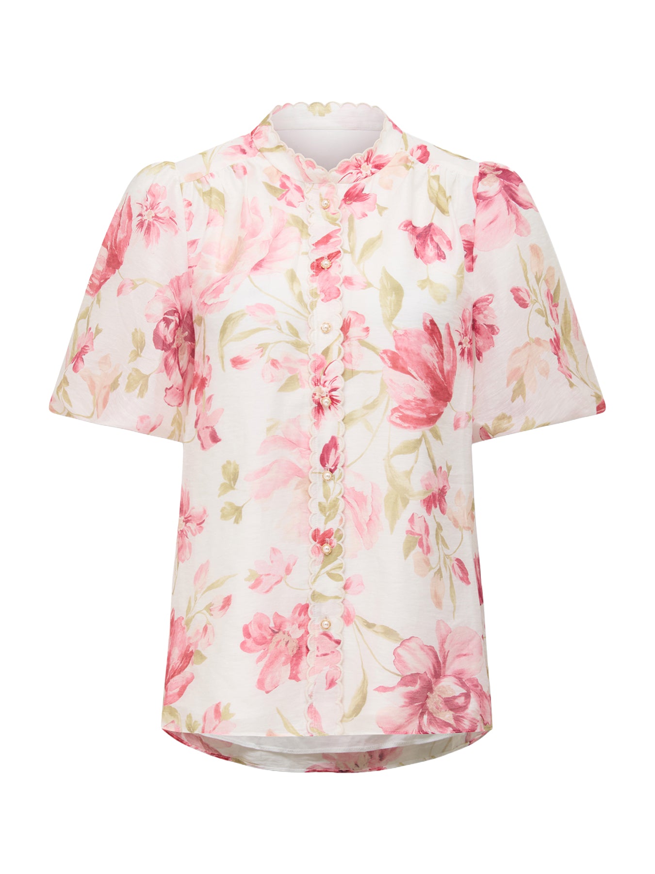 Becca Scalloped Neck Blouse