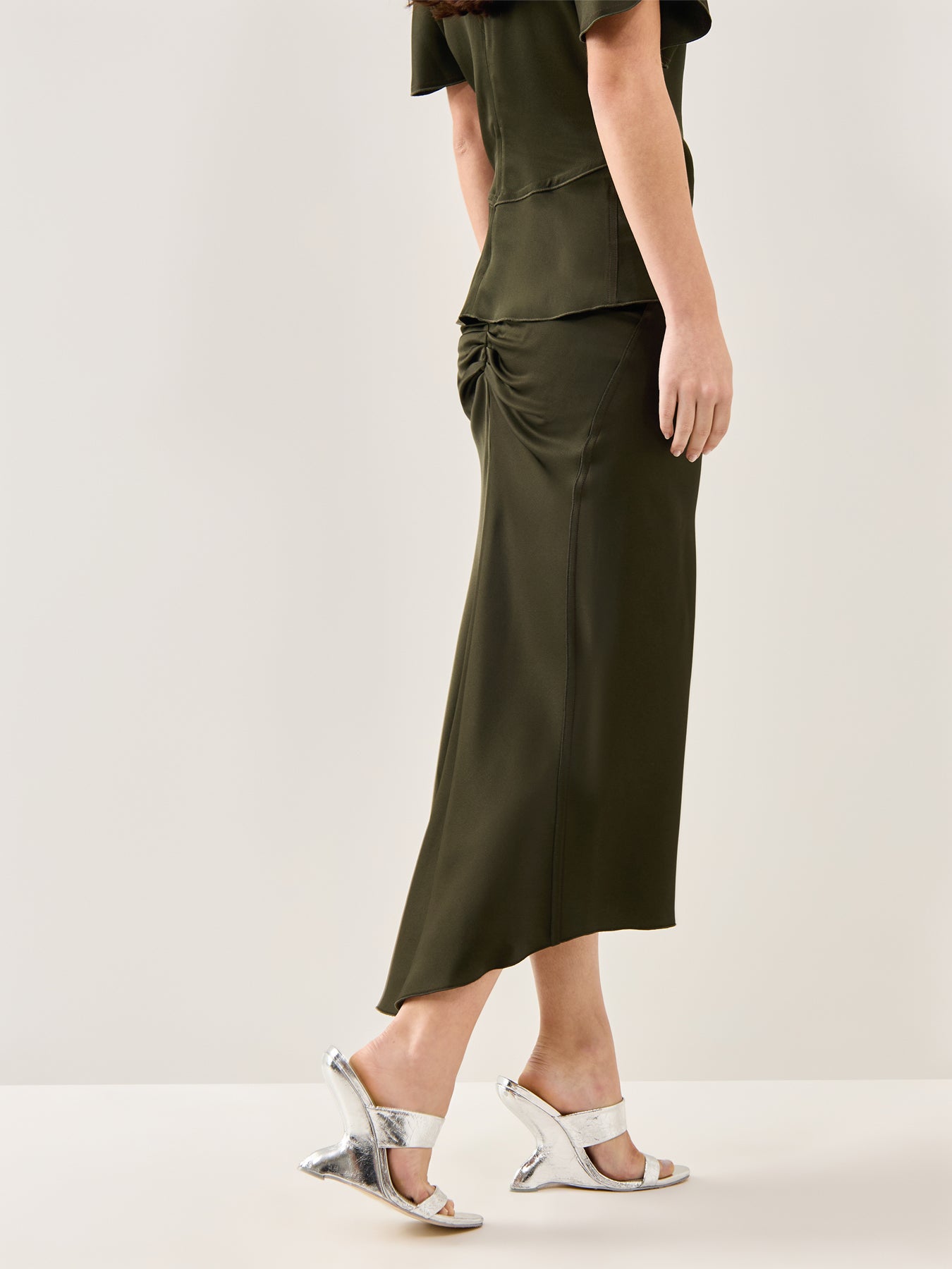 Bella Pencil Skirt Dark Olive