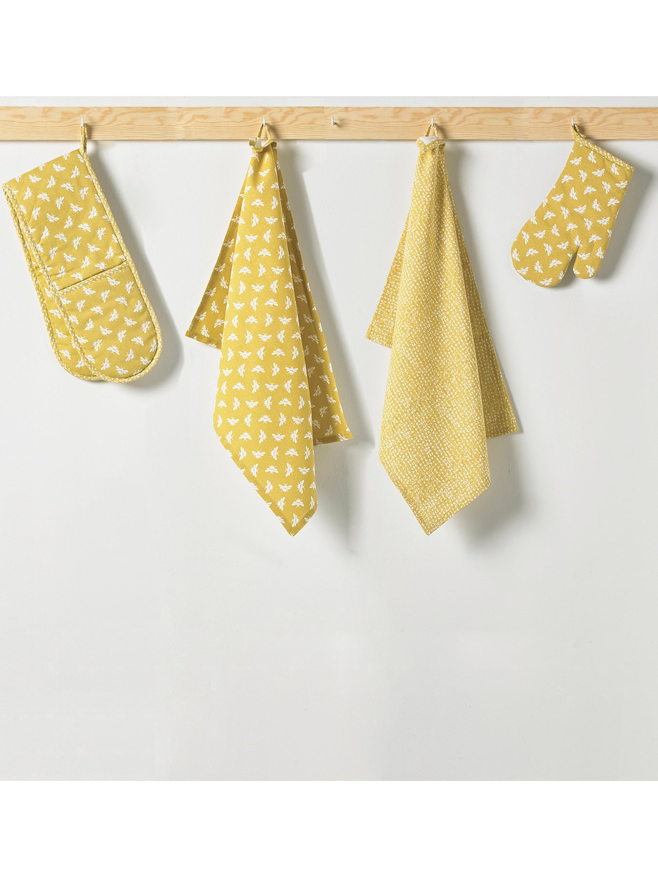 Bee Double Oven Glove Ochre