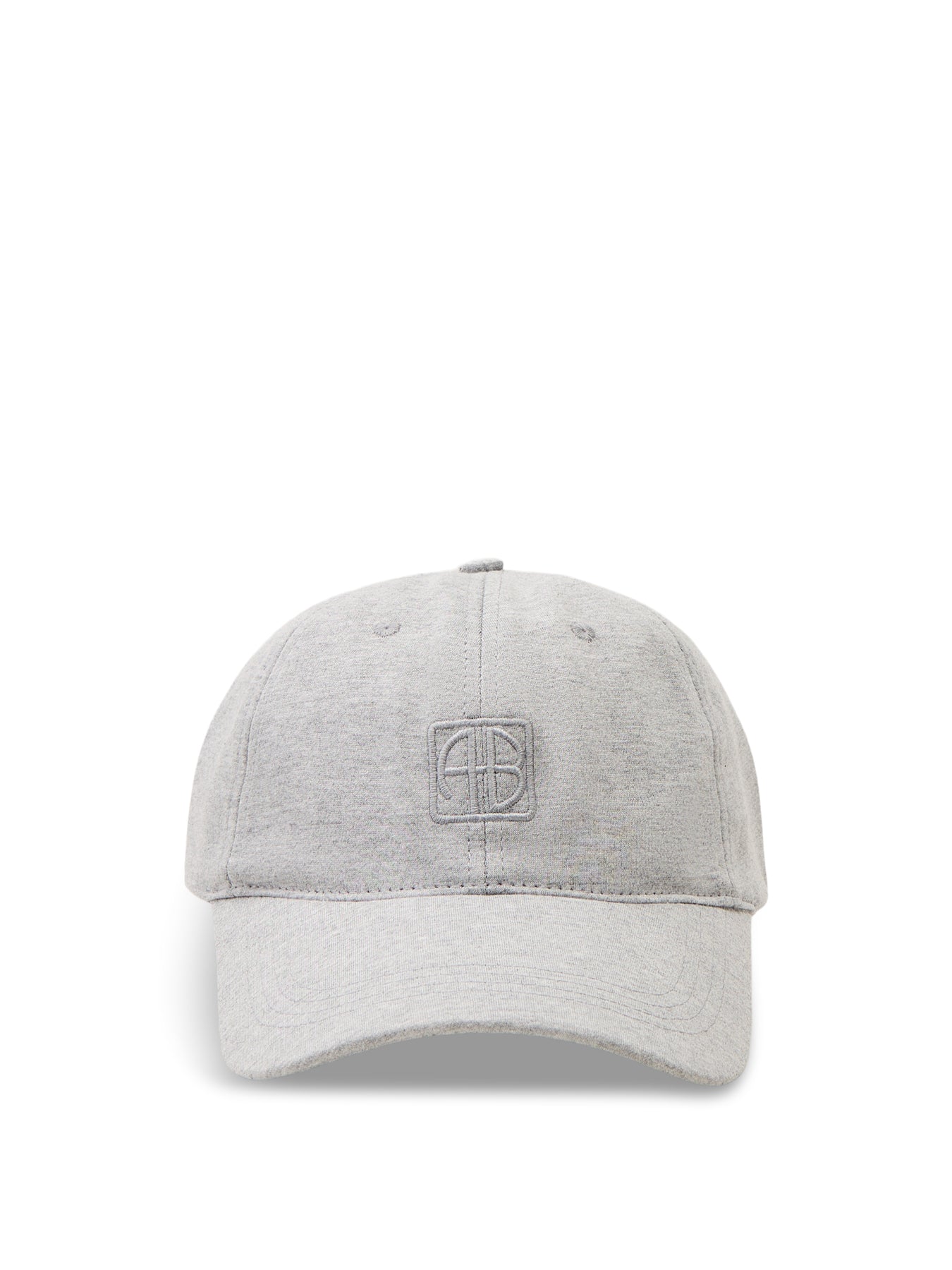 Jeremy Baseball Cap Framed Monogram Heather Grey