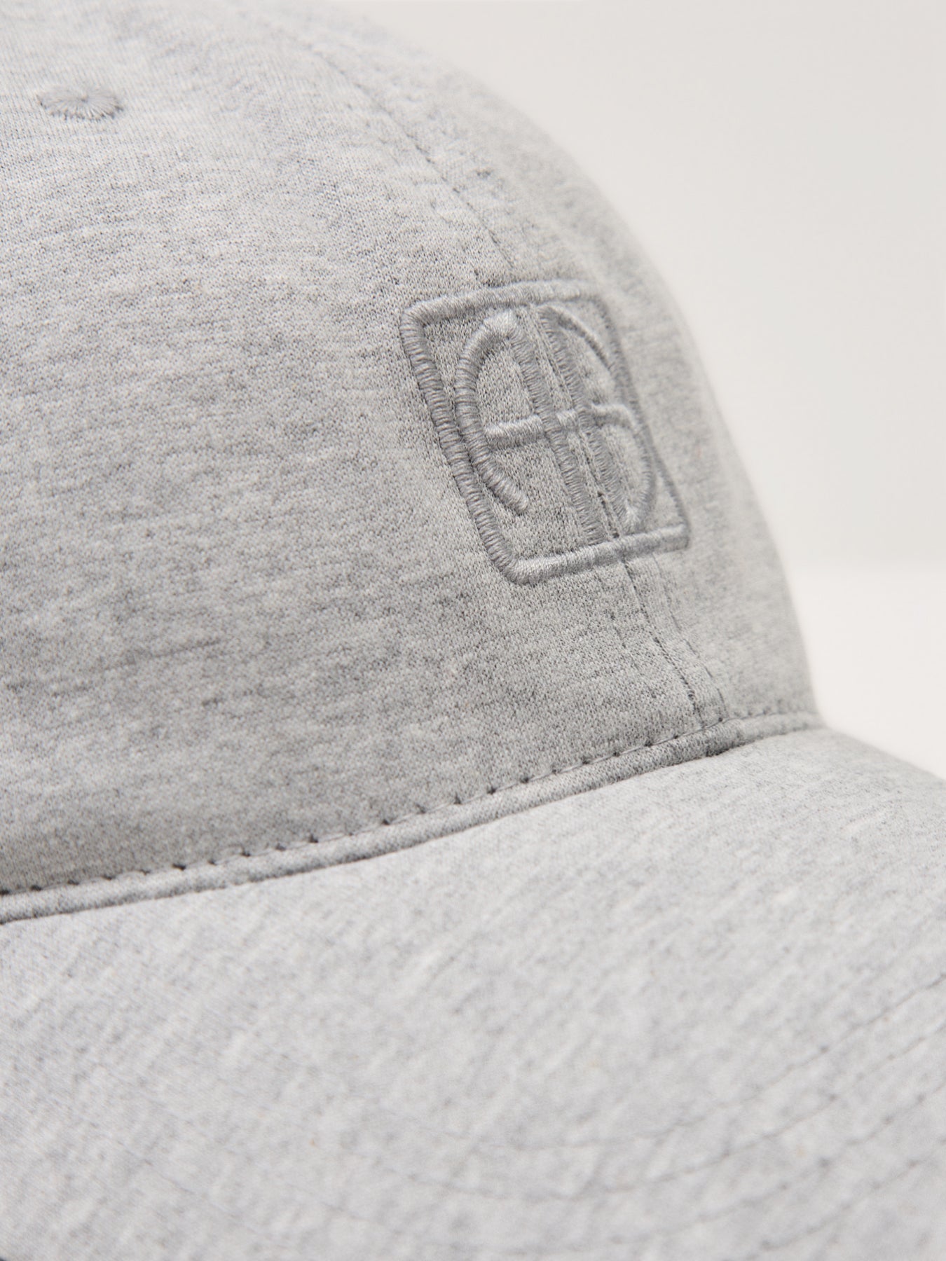 Jeremy Baseball Cap Framed Monogram Heather Grey