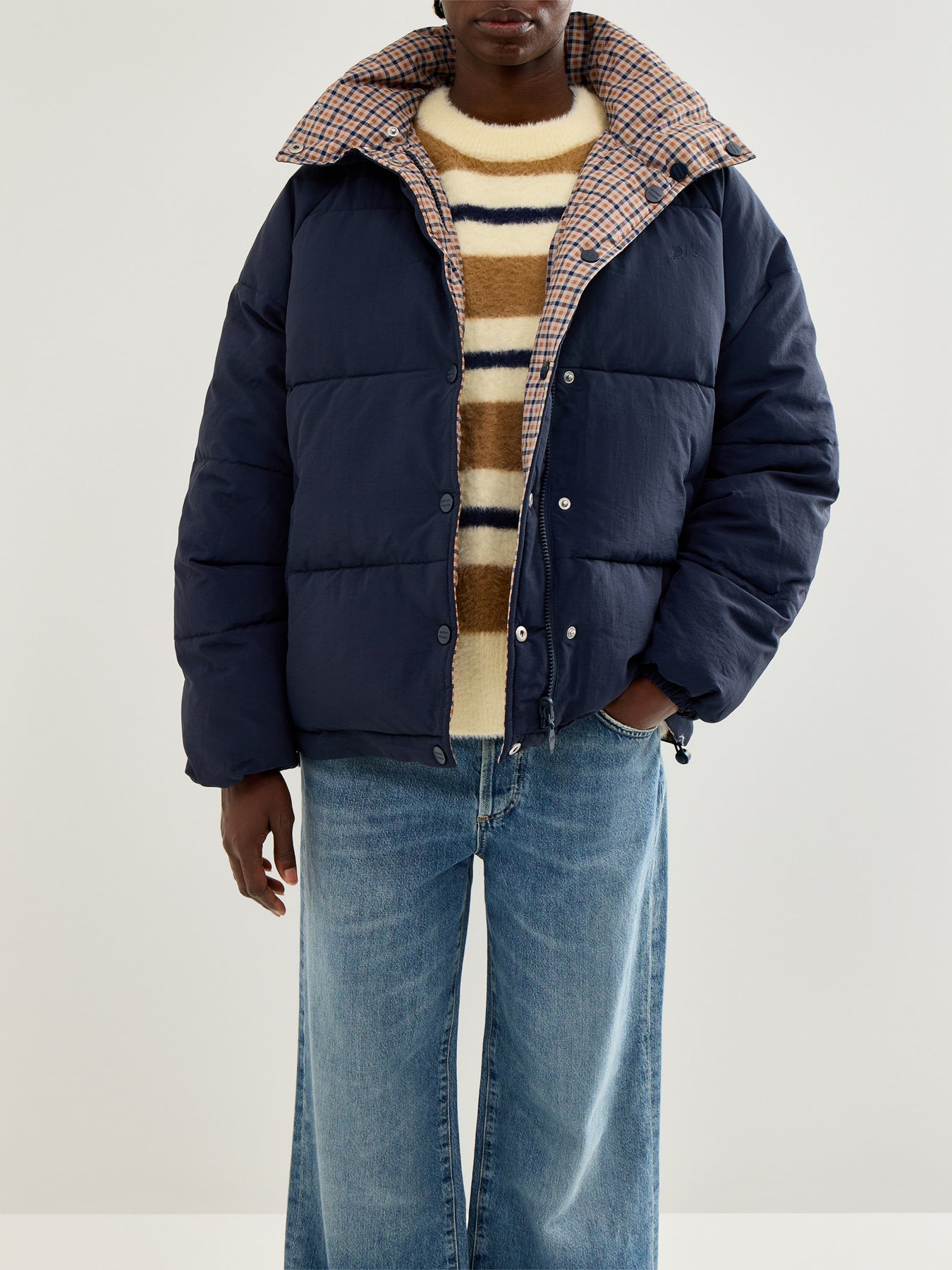 Opal Reversible Puffer Jacket Navy