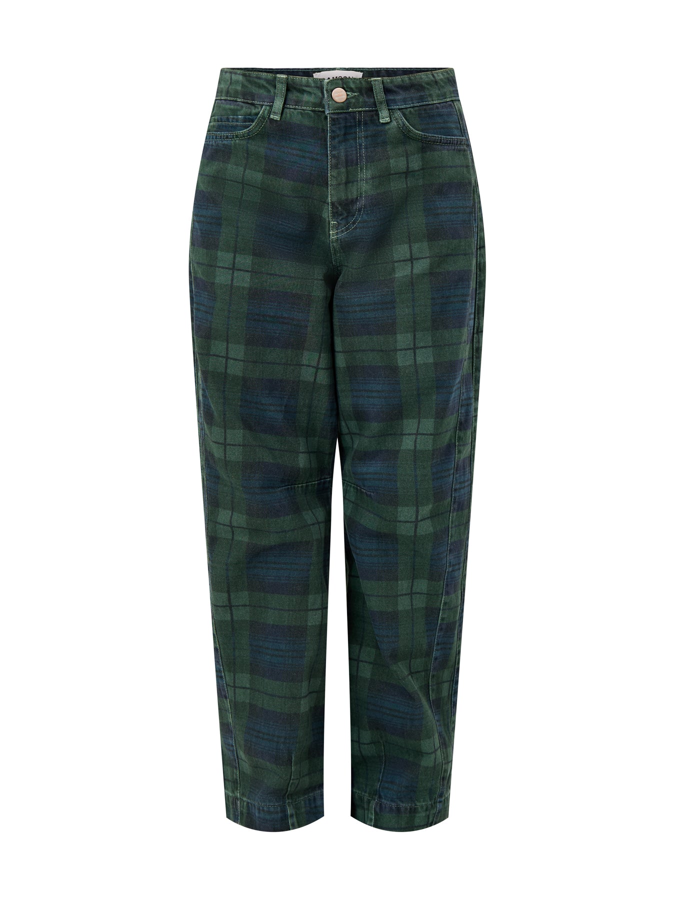 Neve Overdyed Check Jeans Navy