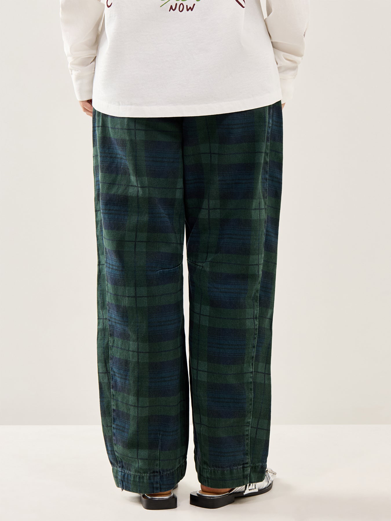 Neve Overdyed Check Jeans Navy