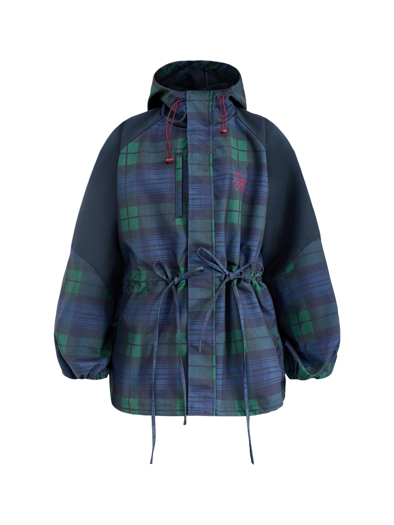 Liu Check Raincoat Navy