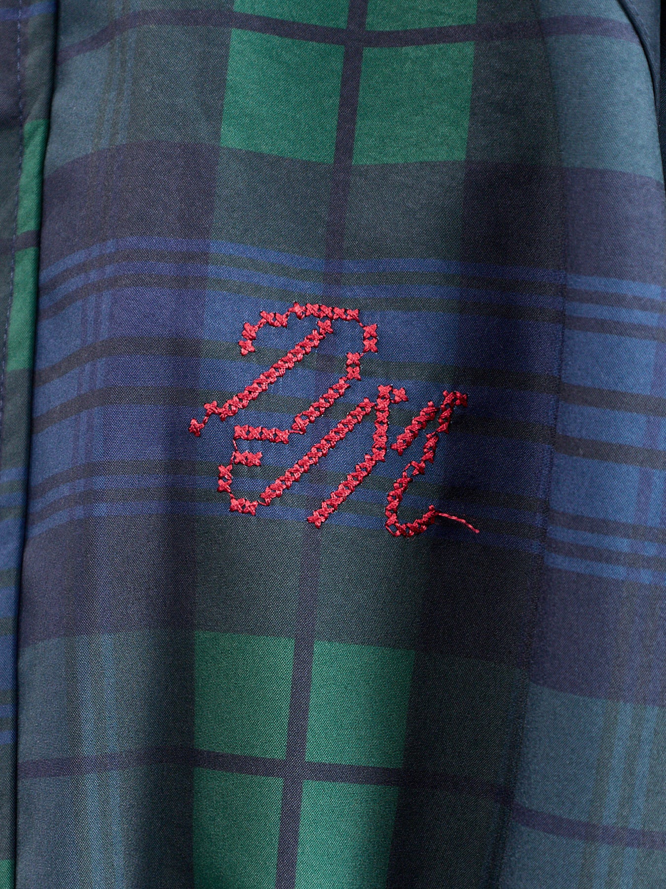 Liu Check Raincoat Navy