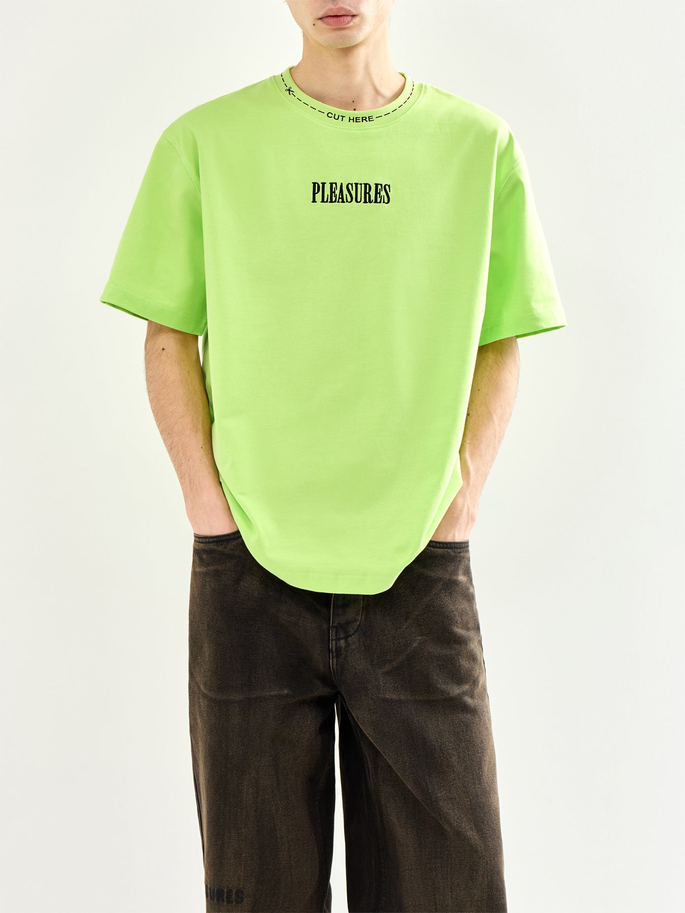 Cut Here Heavyweight T-Shirt Green