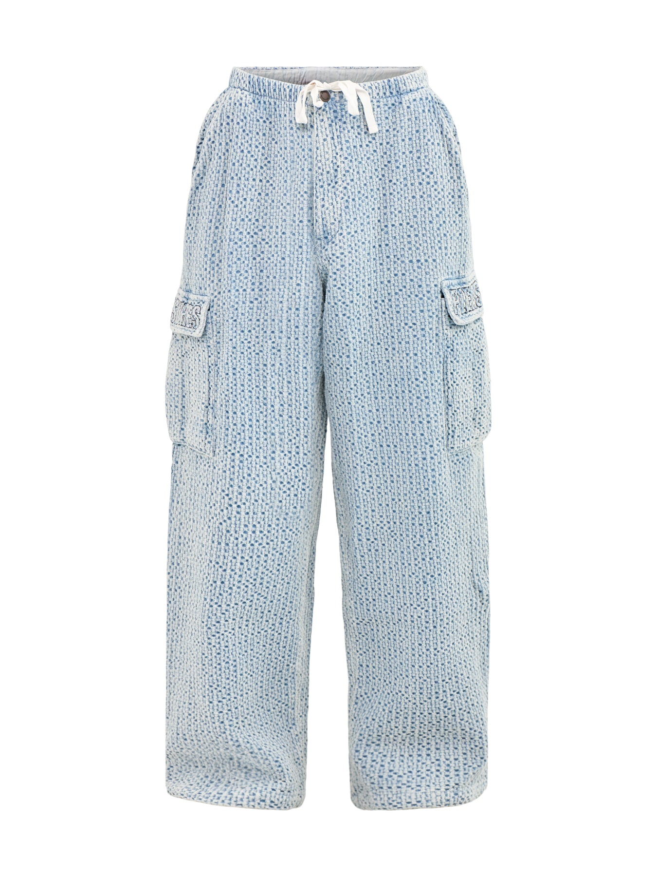 Knitted Indigo Cardo Pants Blue