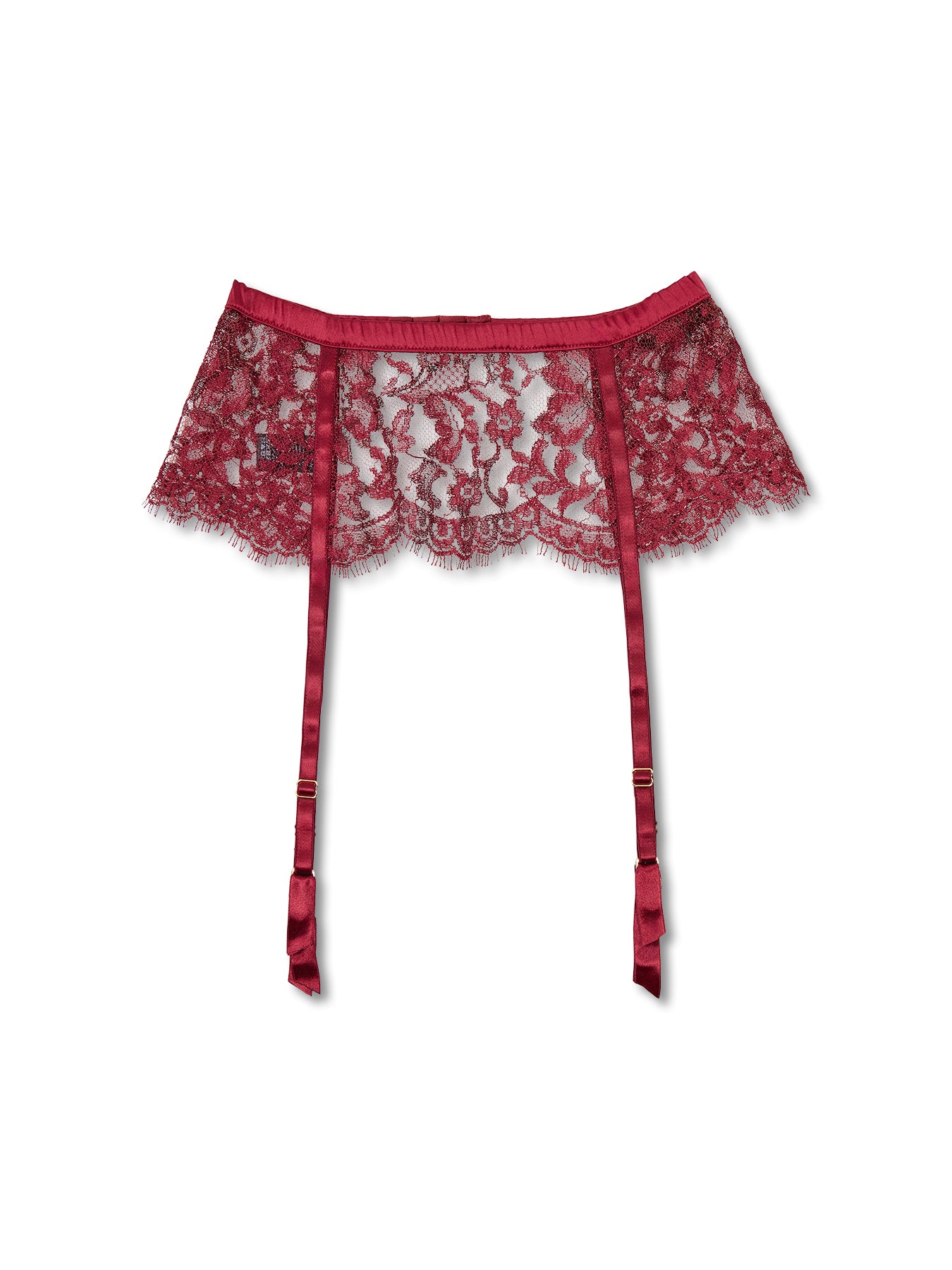 Naraya Suspender Belt Bordeaux