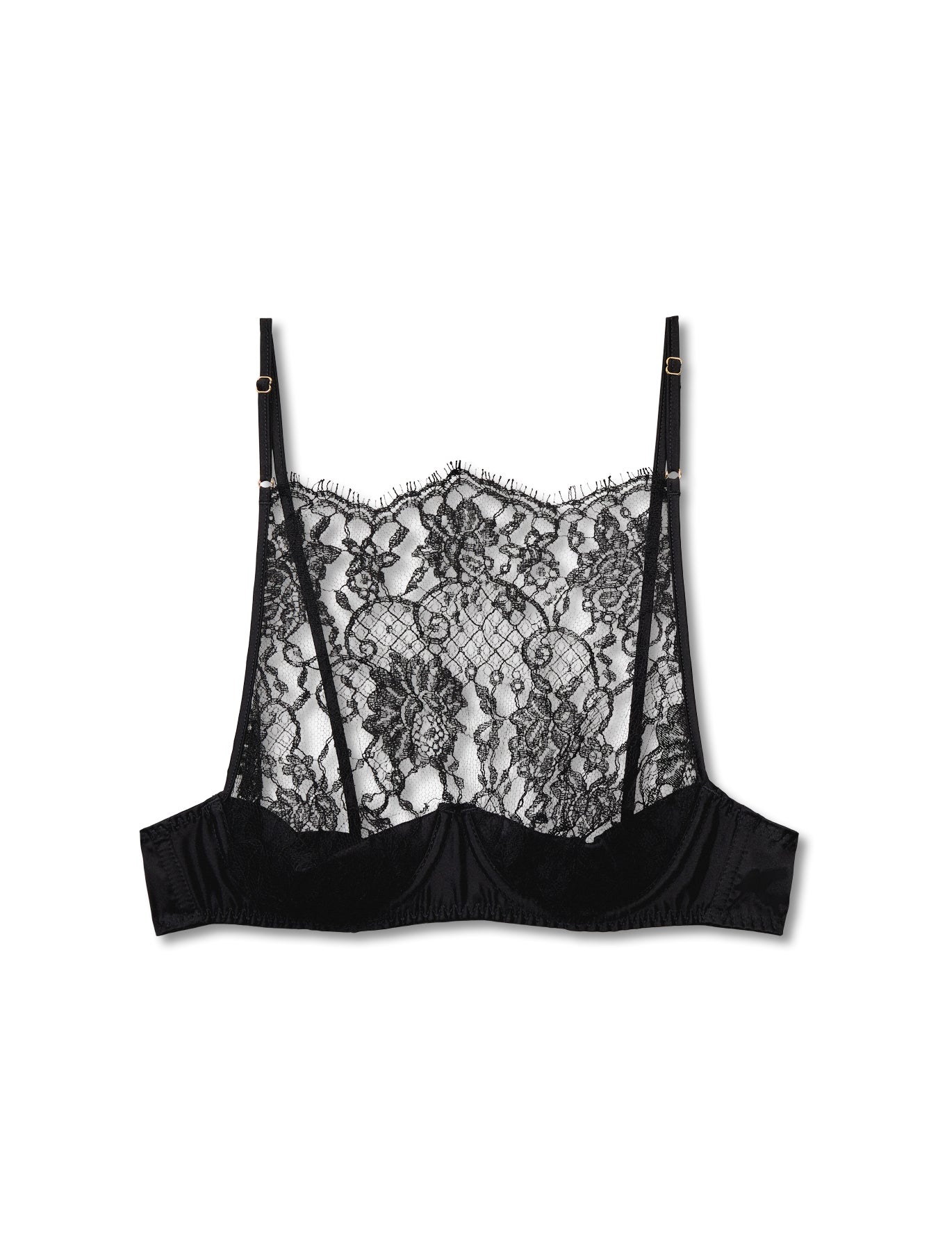 Hera High Neck Balconette Bra Lace Black