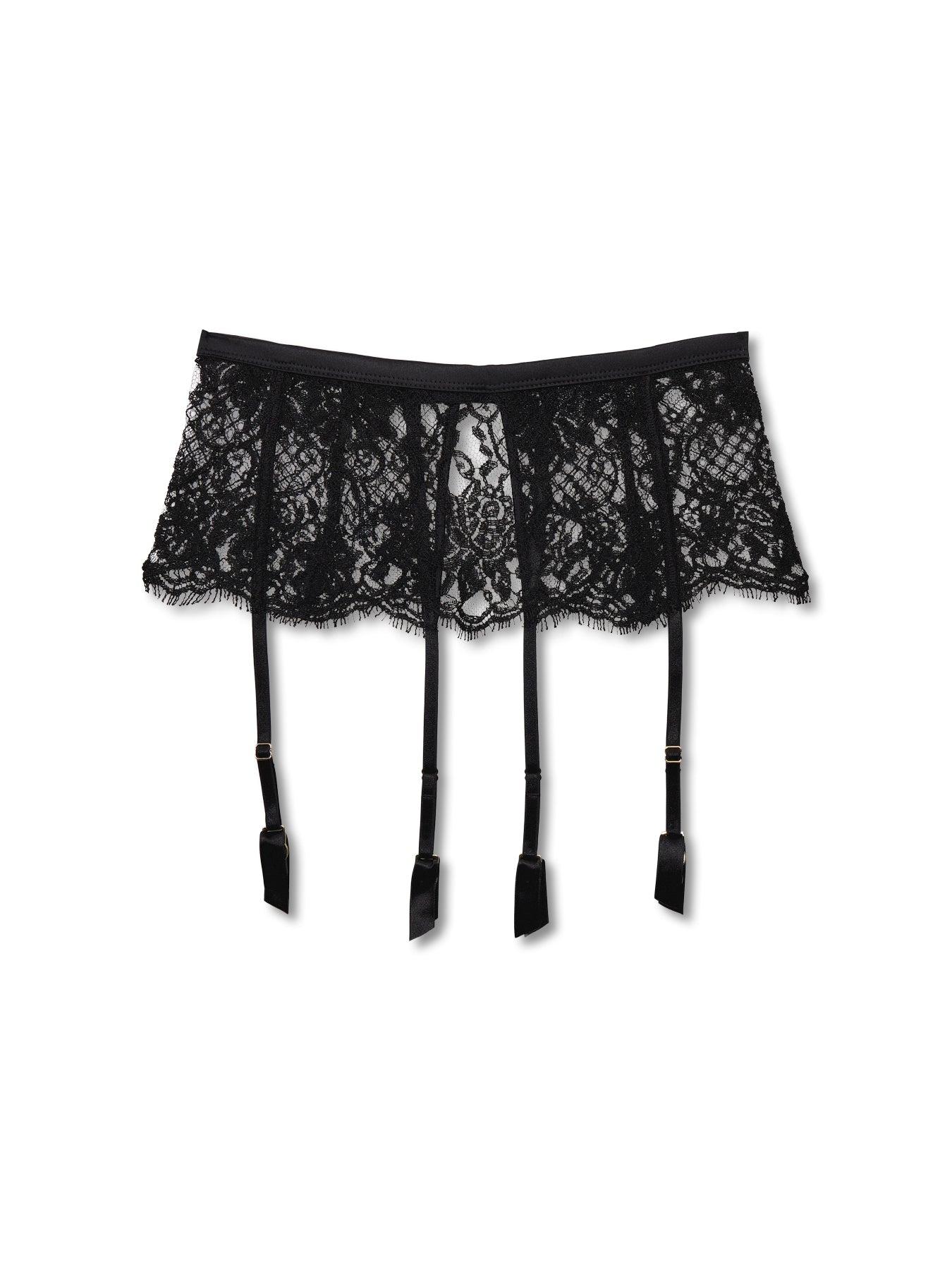 Hera Suspender Belt Lace Black